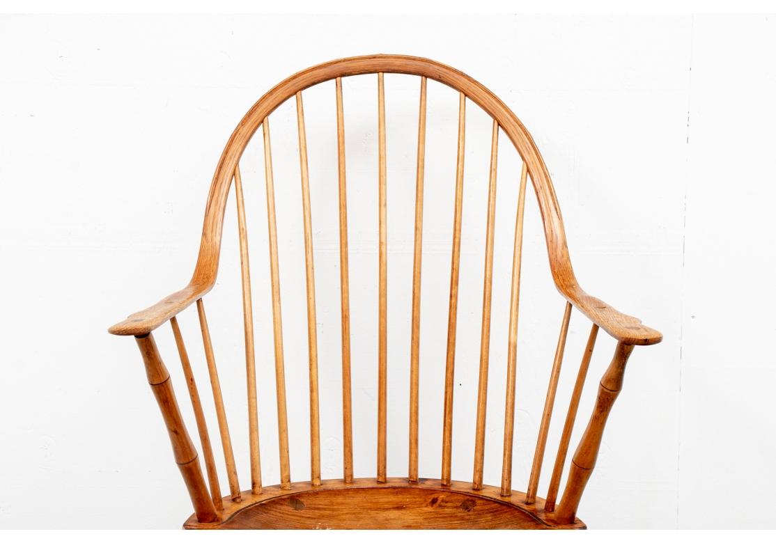 L.E. Partridge Benchmade Signed Set Of 6 Bow Back Windsor Chairs (Chaises Windsor à dossier arrondi) en vente 6