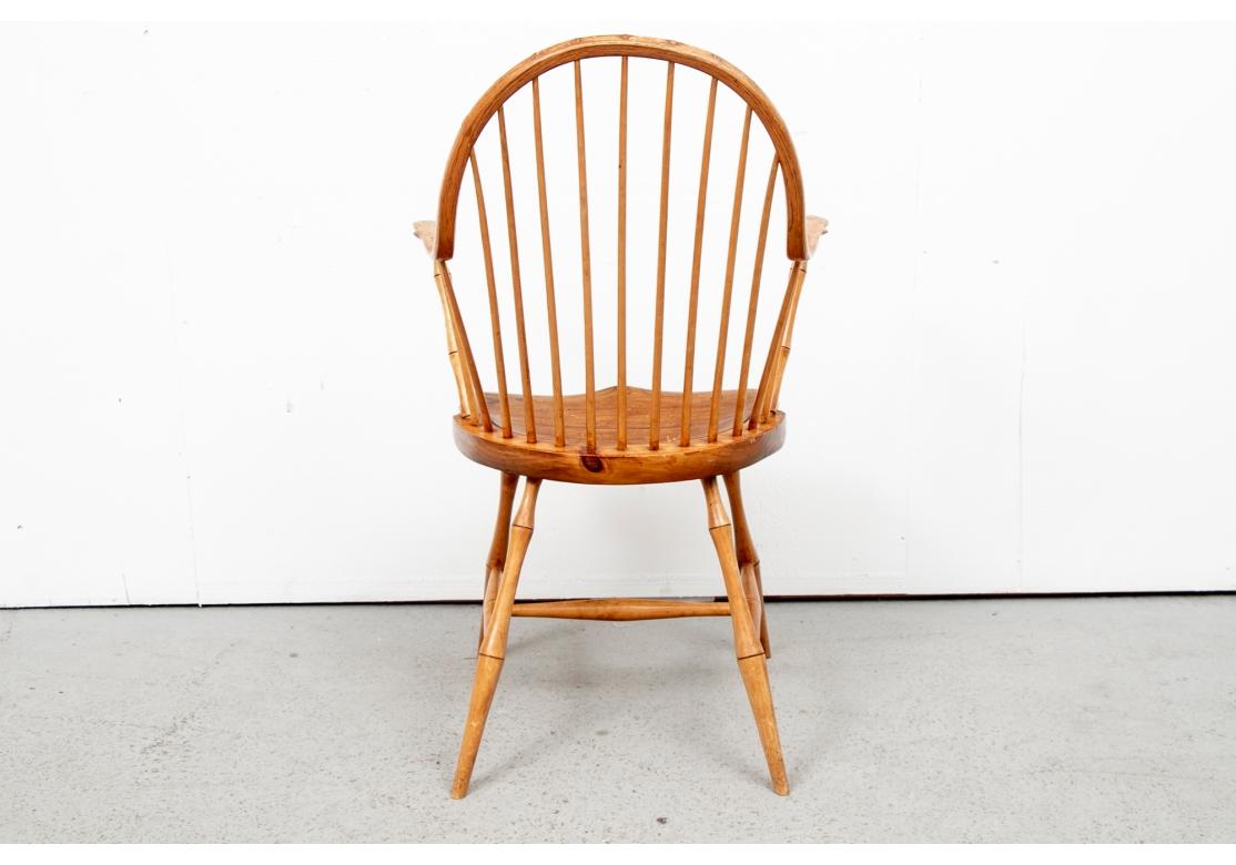 L.E. Partridge Benchmade Signed Set Of 6 Bow Back Windsor Chairs (Chaises Windsor à dossier arrondi) en vente 8
