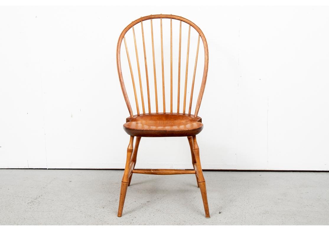 L.E. Partridge Benchmade Signed Set Of 6 Bow Back Windsor Chairs (Chaises Windsor à dossier arrondi) en vente 9