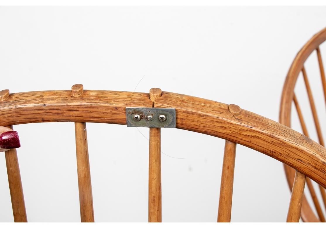 L.E. Partridge Benchmade Signed Set Of 6 Bow Back Windsor Chairs (Chaises Windsor à dossier arrondi) en vente 10