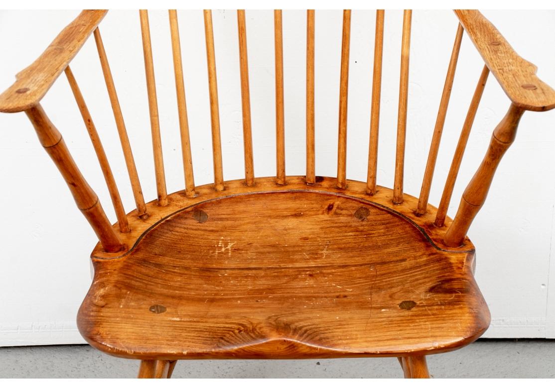 L.E. Partridge Benchmade Signed Set Of 6 Bow Back Windsor Chairs (Chaises Windsor à dossier arrondi) en vente 11