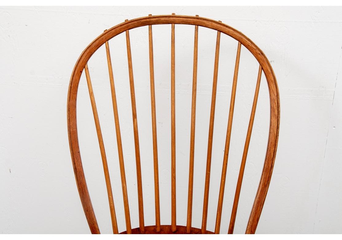 L.E. Partridge Benchmade Signed Set Of 6 Bow Back Windsor Chairs (Chaises Windsor à dossier arrondi) en vente 1