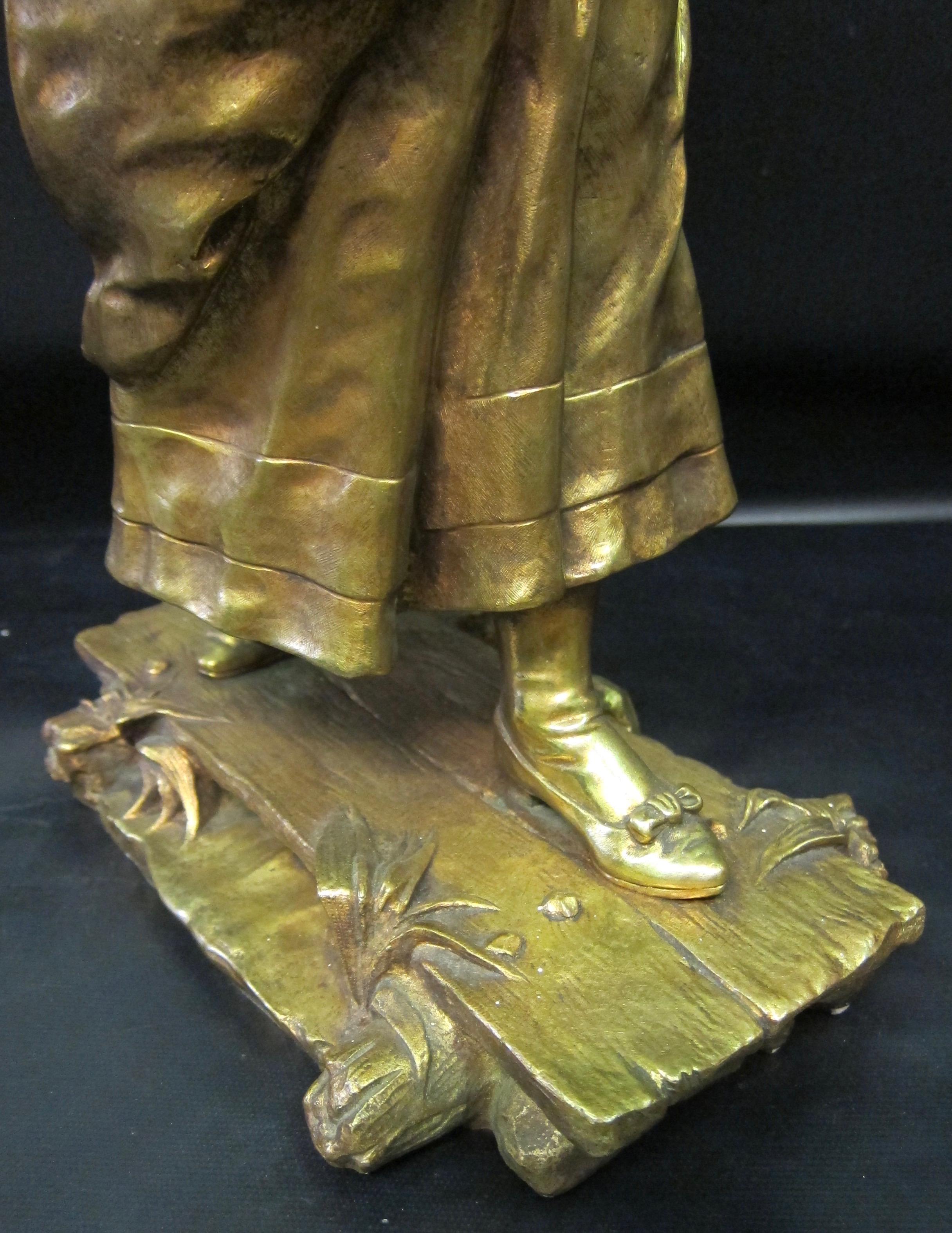 « Le Passage Du Ruisseau », bronze d'Edmond Tassel en vente 4