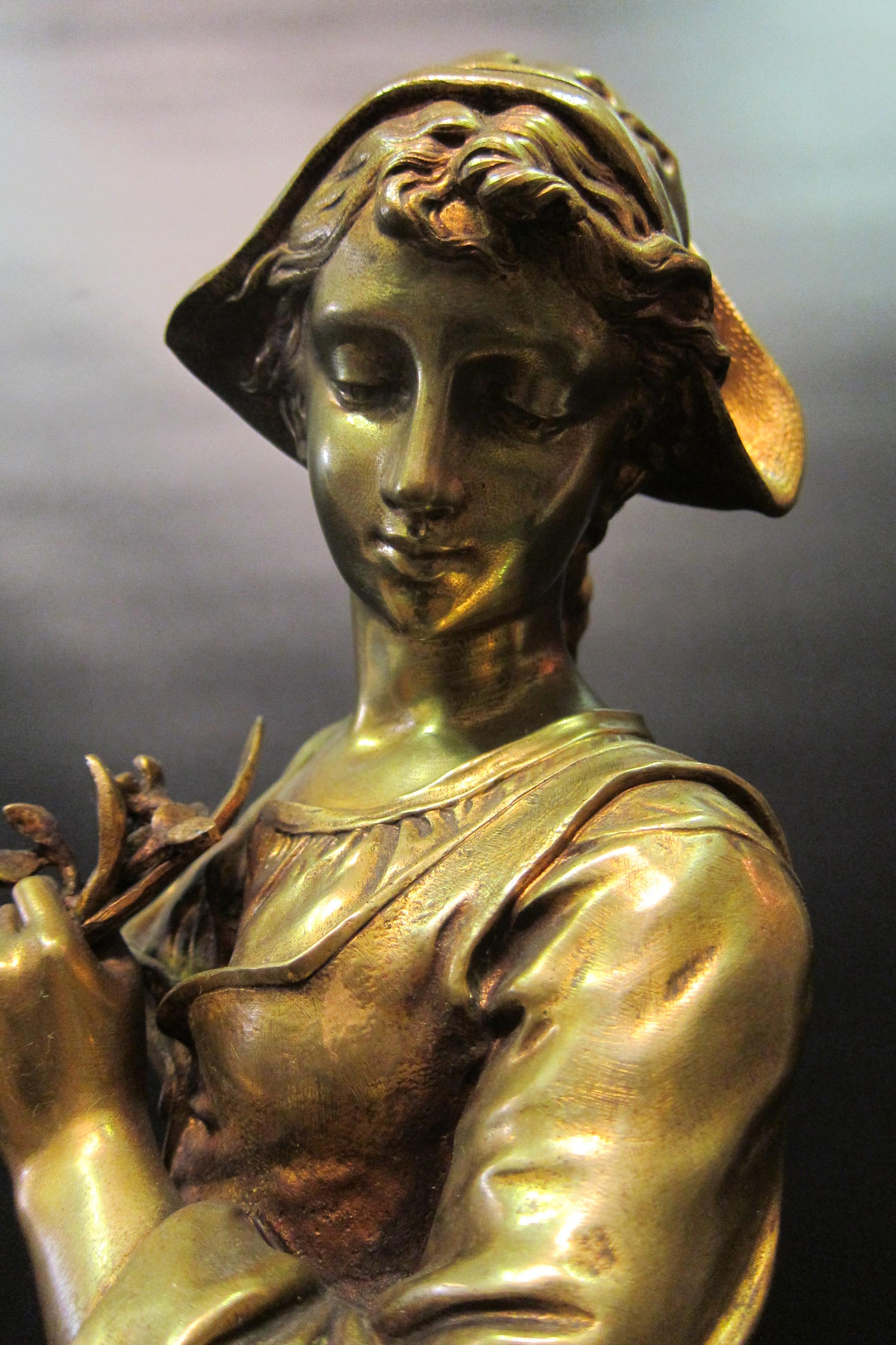 Victorien « Le Passage Du Ruisseau », bronze d'Edmond Tassel en vente