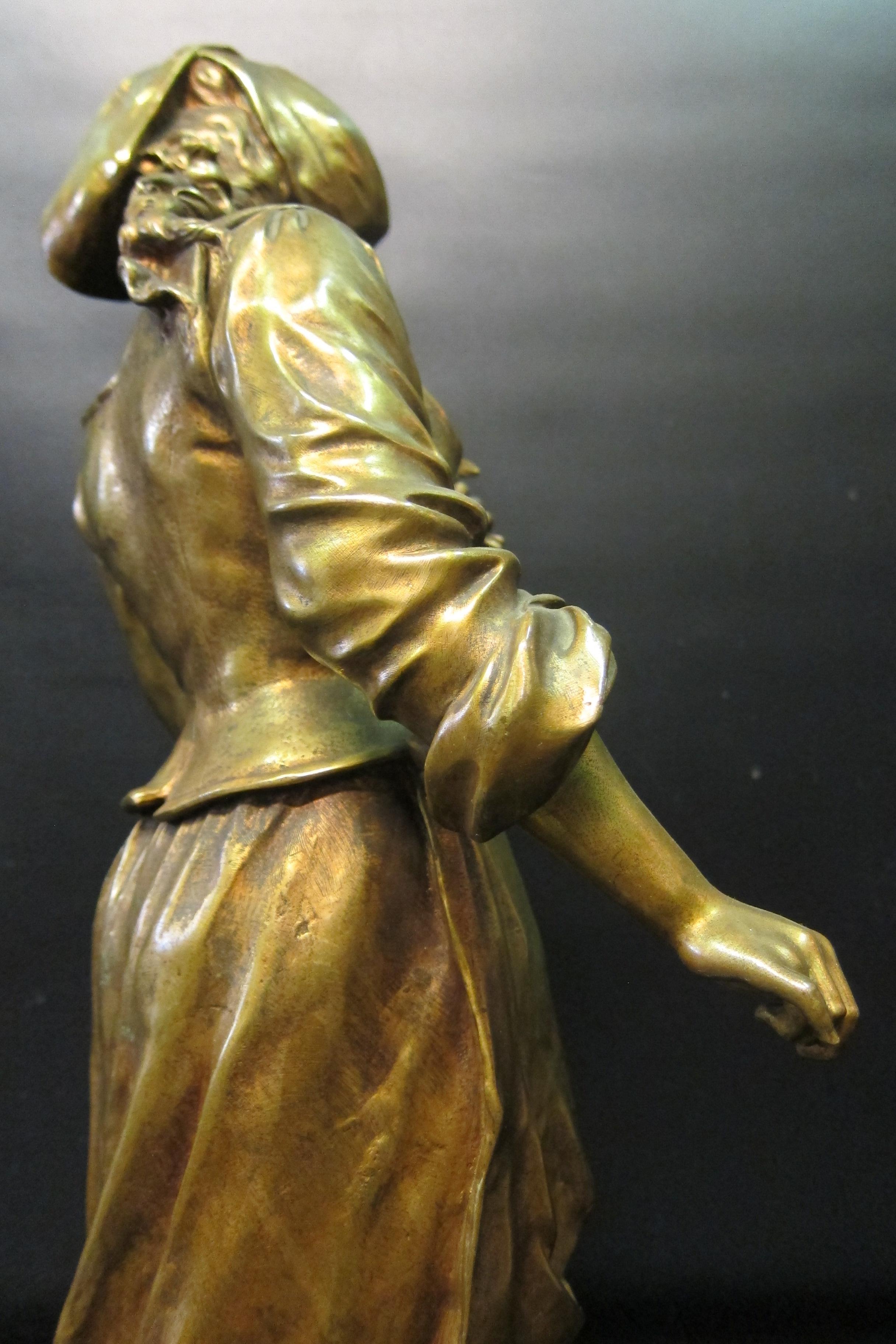 « Le Passage Du Ruisseau », bronze d'Edmond Tassel Bon état - En vente à Bronx, NY