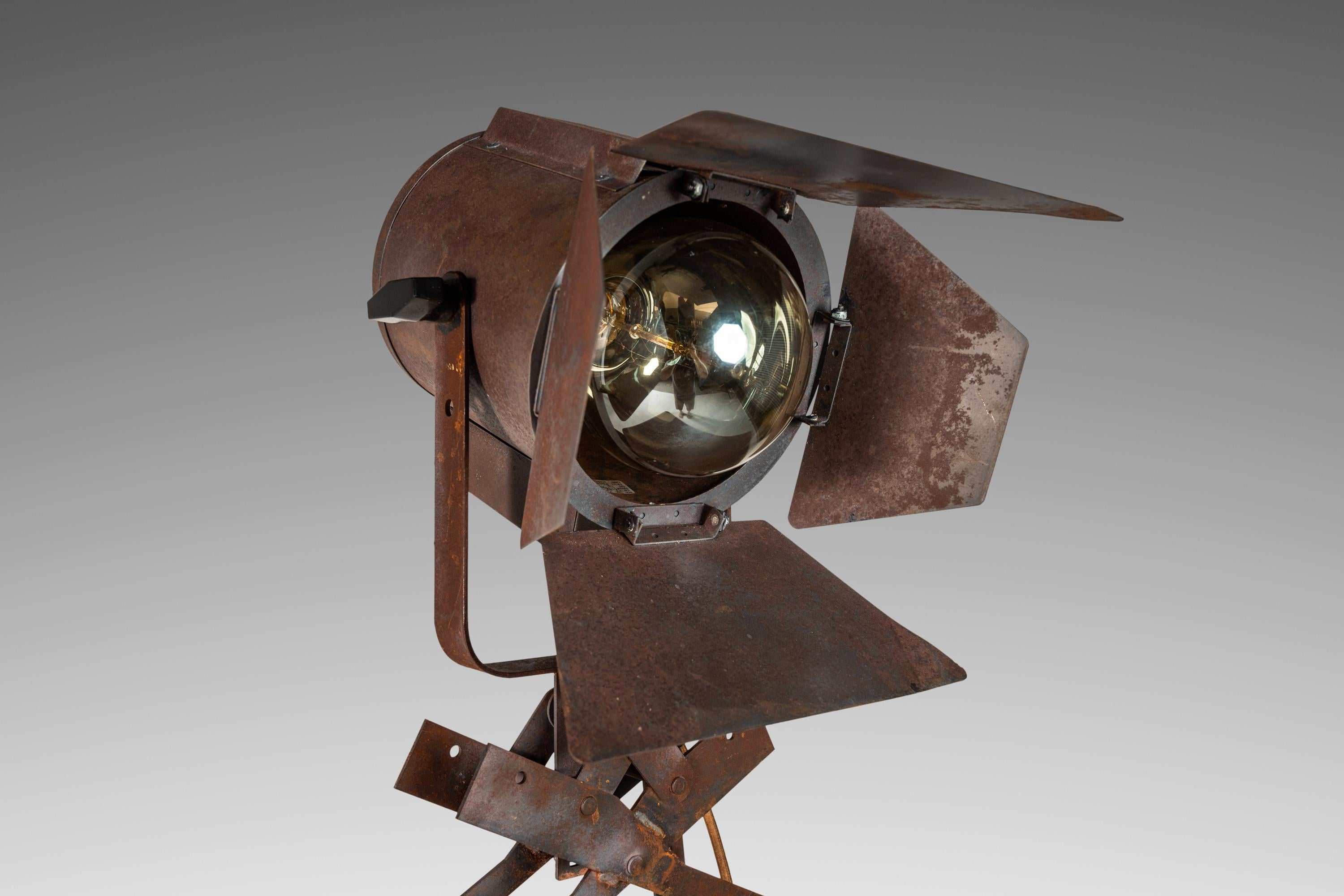 American Le Passé Est Léger '1 of 3' Customized Industrial Stage Light / Stage Lamp, 1930 For Sale