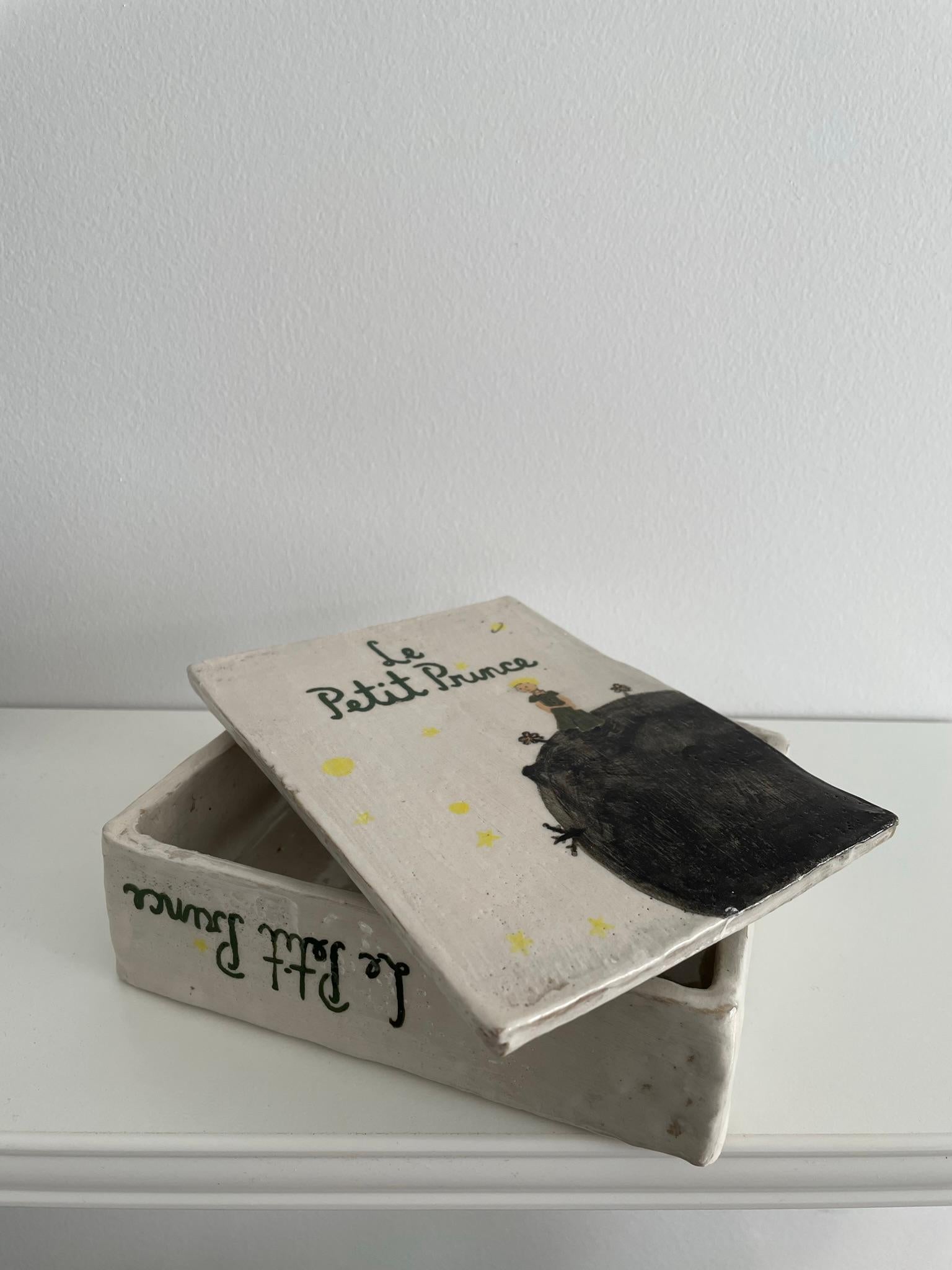 Vernissé Boîte en céramique Le Petit Prince en vente