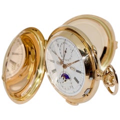 Le Phare, Gold Pocket Hunter Watch, Chronograph, Repeater, Calendar, Moon Phase