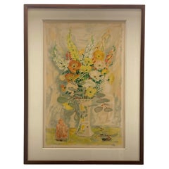 Lithographie LE PHO  E.A  Fleurs