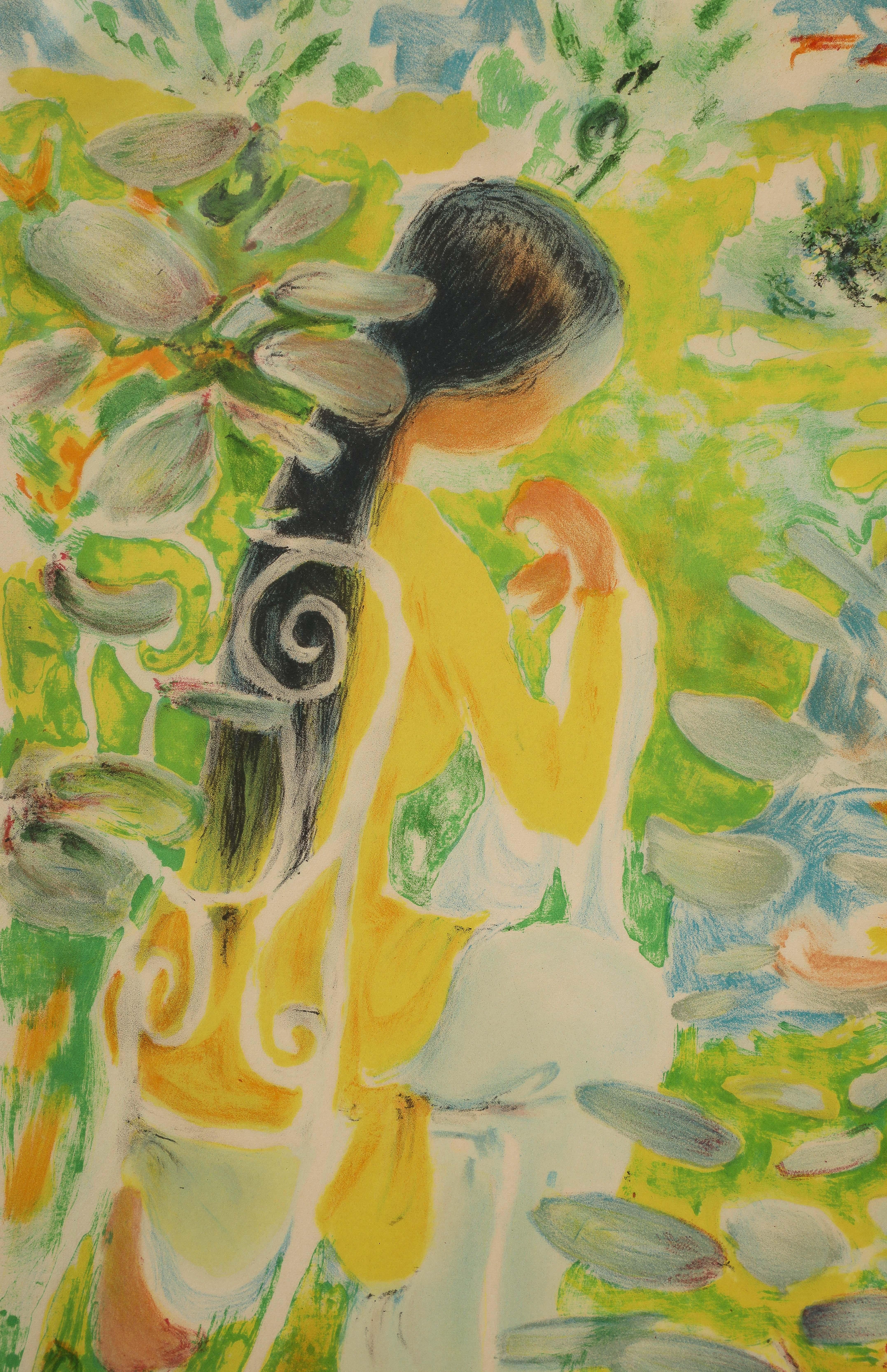 Le Pho lithograph Two Sisters 3