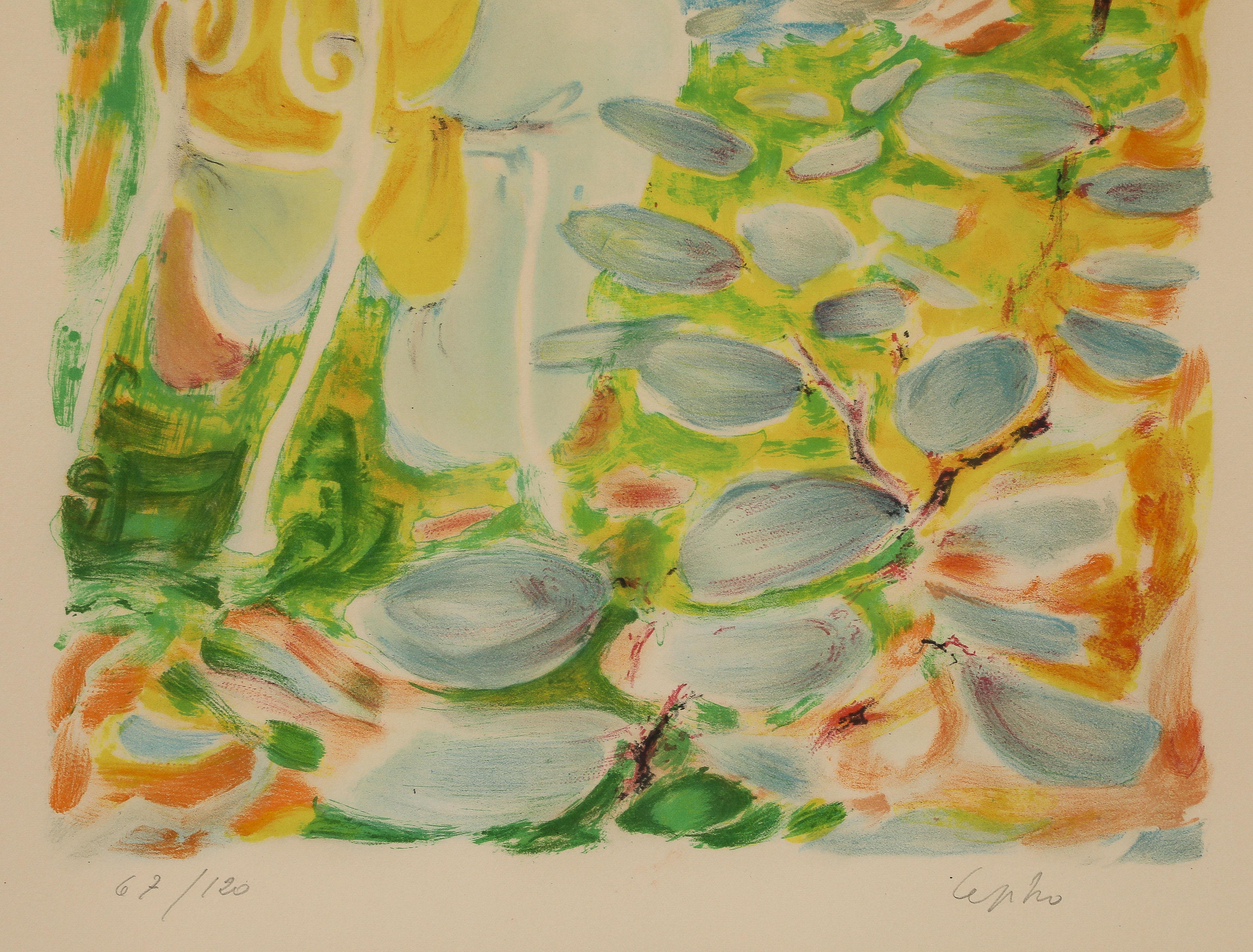 Late 20th Century Le Pho lithograph Two Sisters