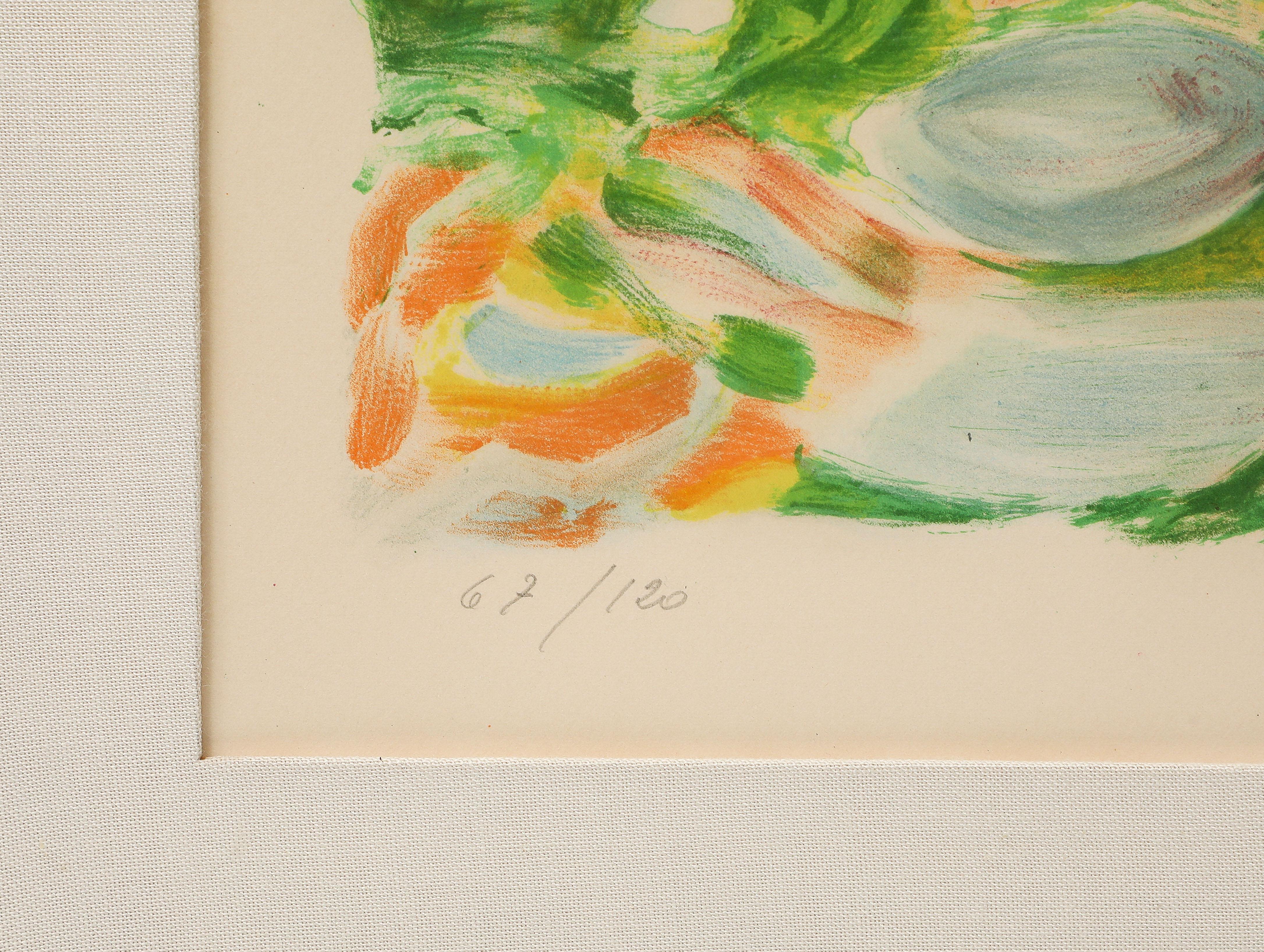 Glass Le Pho lithograph Two Sisters