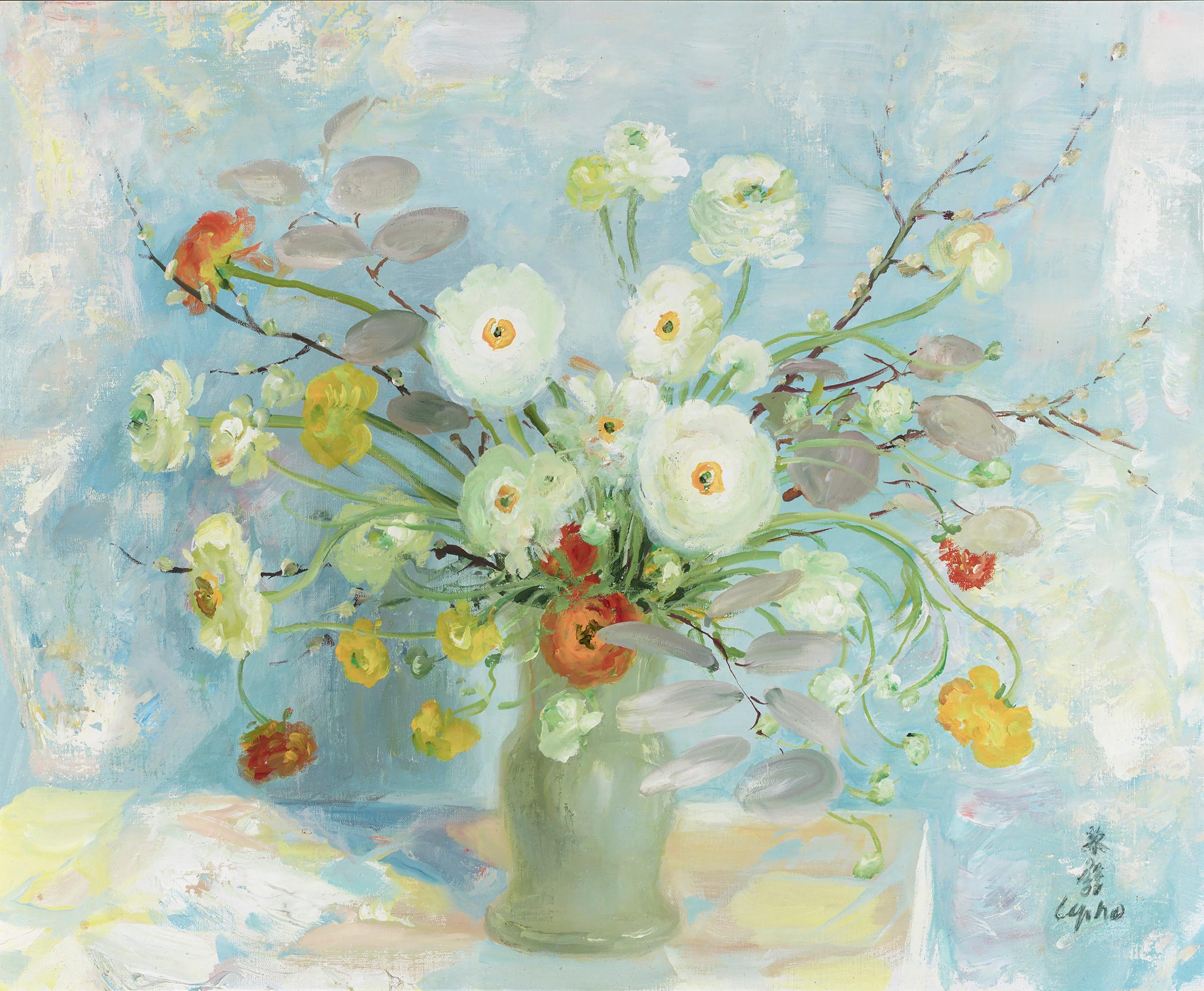 Le Pho Still-Life Painting - Fleurs (Flowers)