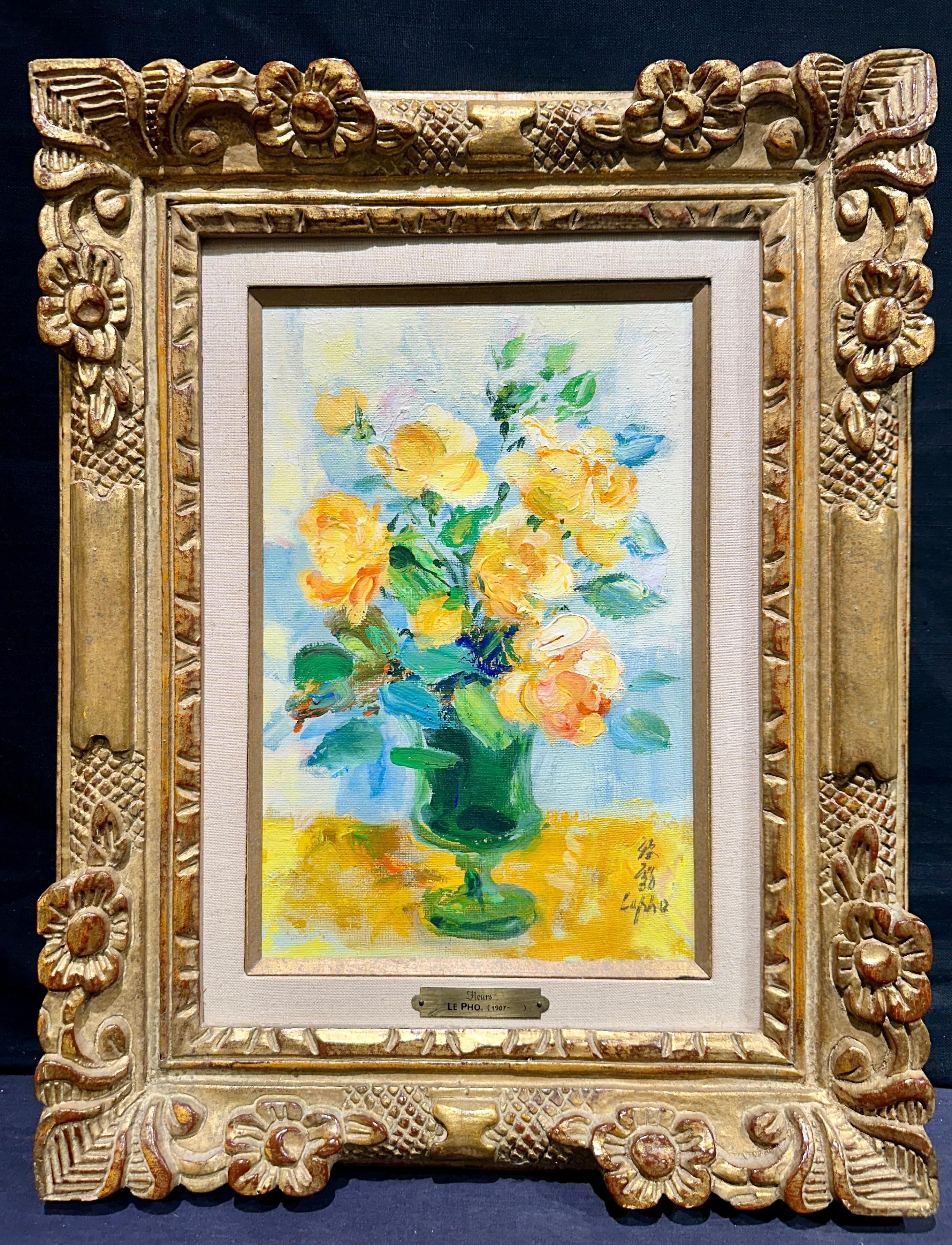 Roses Jaunes (Rosas Amarillas) - Painting de Le Pho