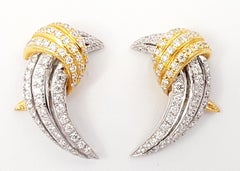 Le Phoenix Diamond Earrings Set in 18K Gold Settings