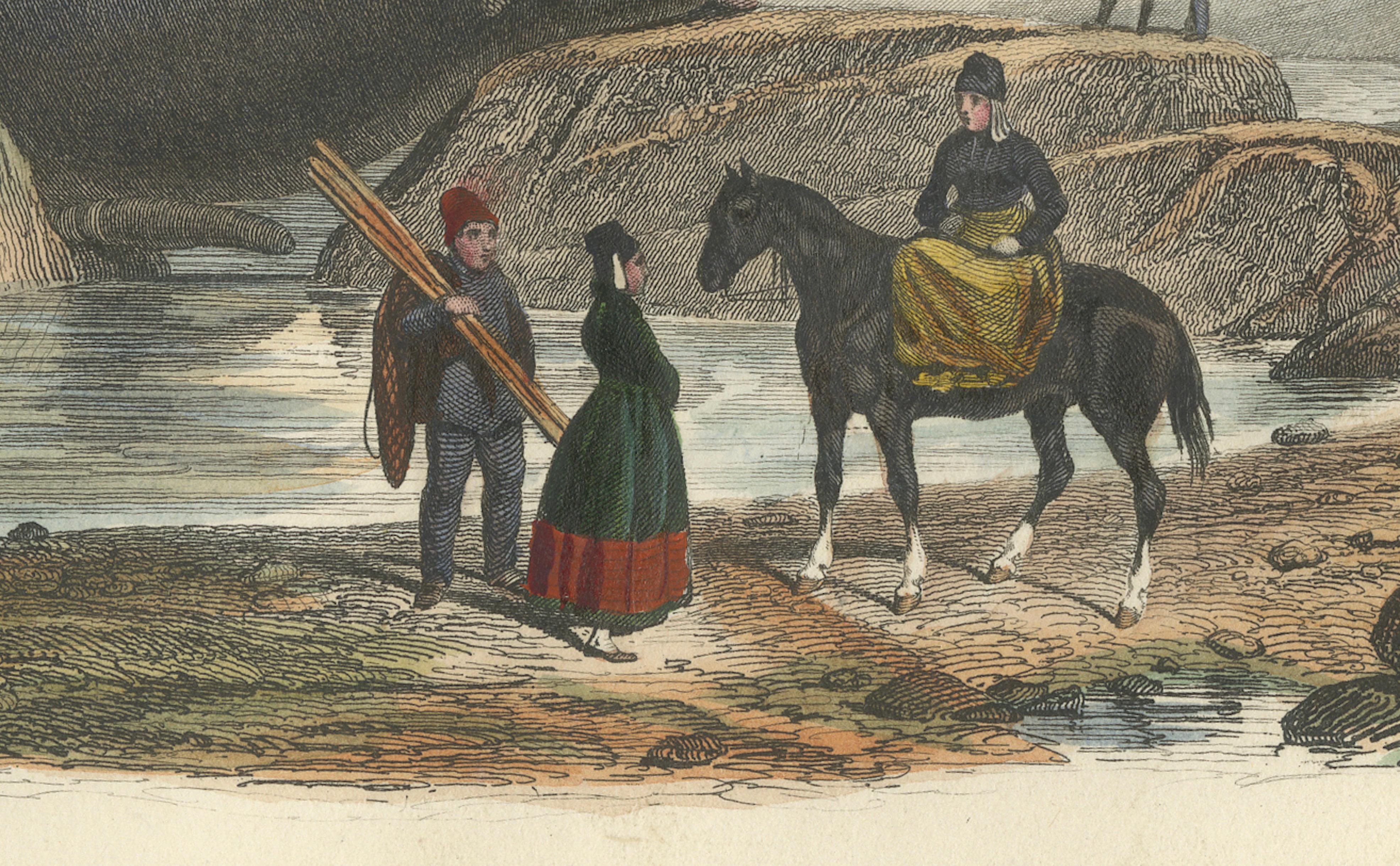 Le Physale Cylindrique (Sperm Whale), Hand-Colored Engraving, 1840