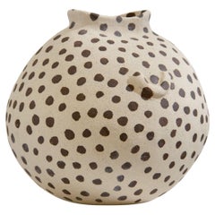 Le Poisson Globe Beige Sandstone Vase by Lou Thomas