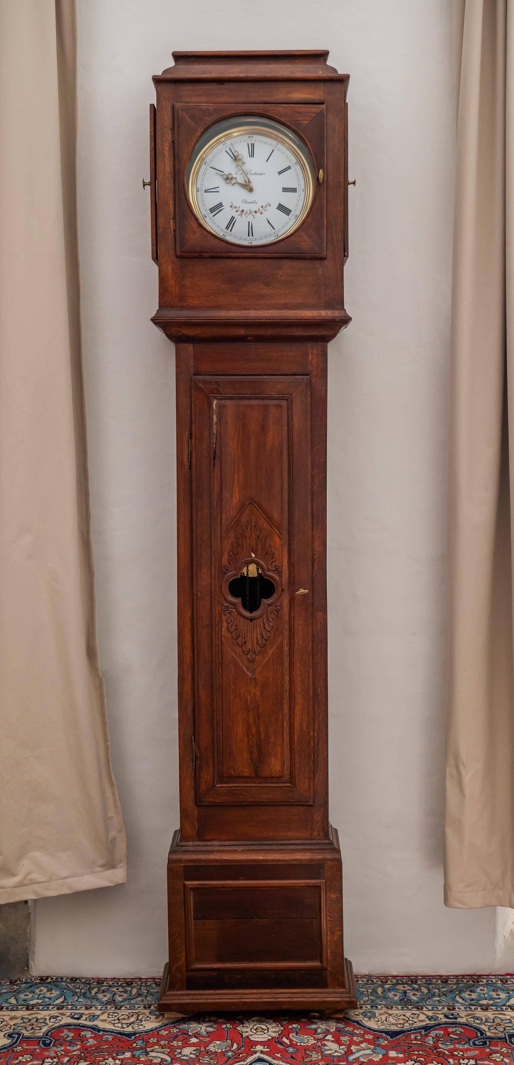 French LE PRINTEMPS CHANTILLY floor clock For Sale