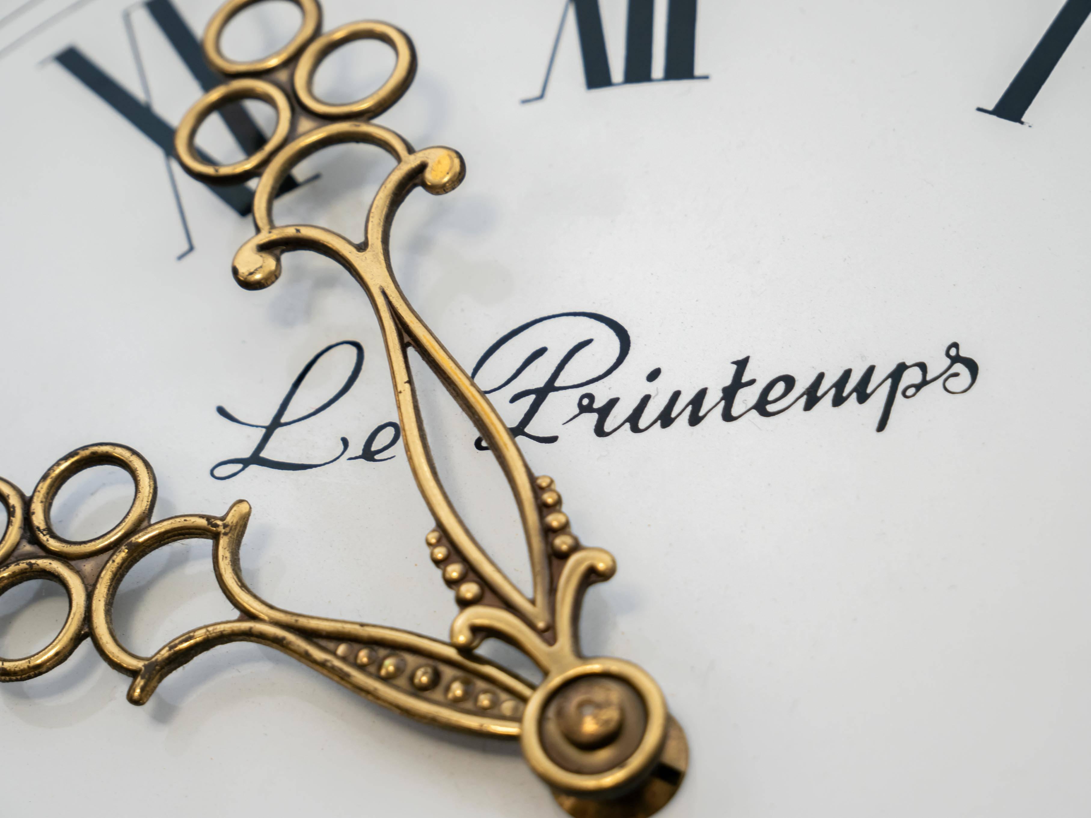 Glass LE PRINTEMPS CHANTILLY floor clock For Sale