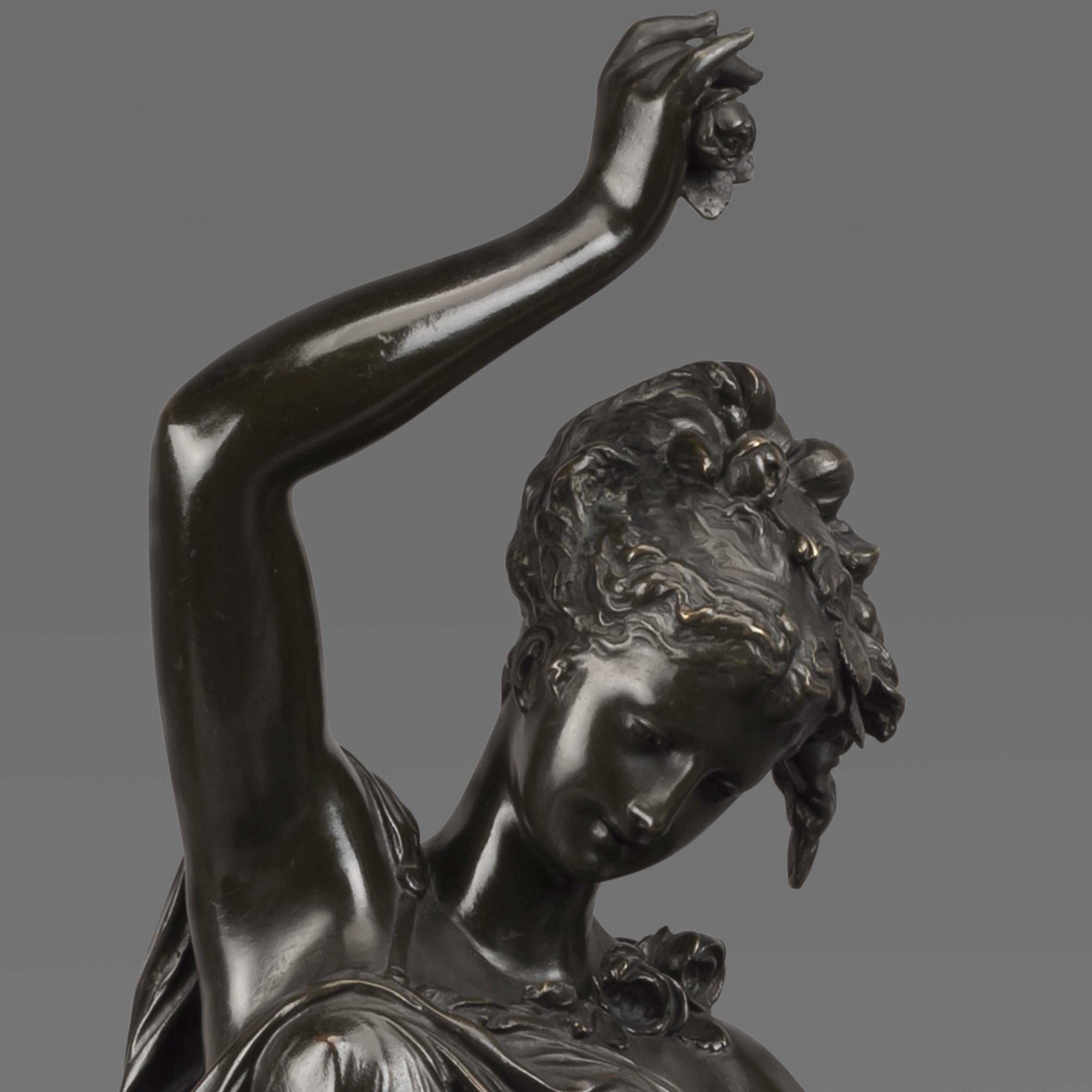 Belle Époque Le Printemps et L'Eté, Bronze Figures After Carrier-Belleuse. French, circa 1870