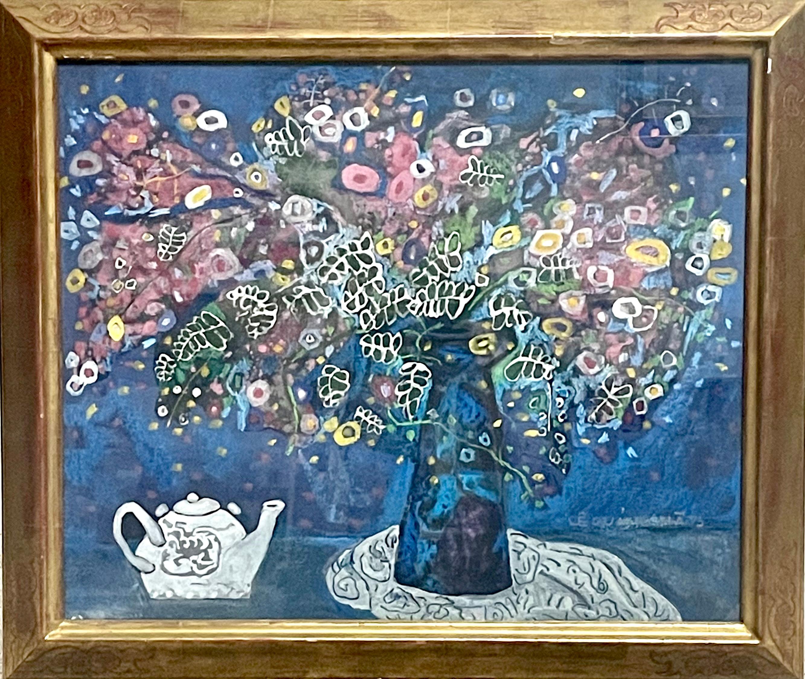 "Naturaleza muerta de flores" - Painting de Le Quang Ha
