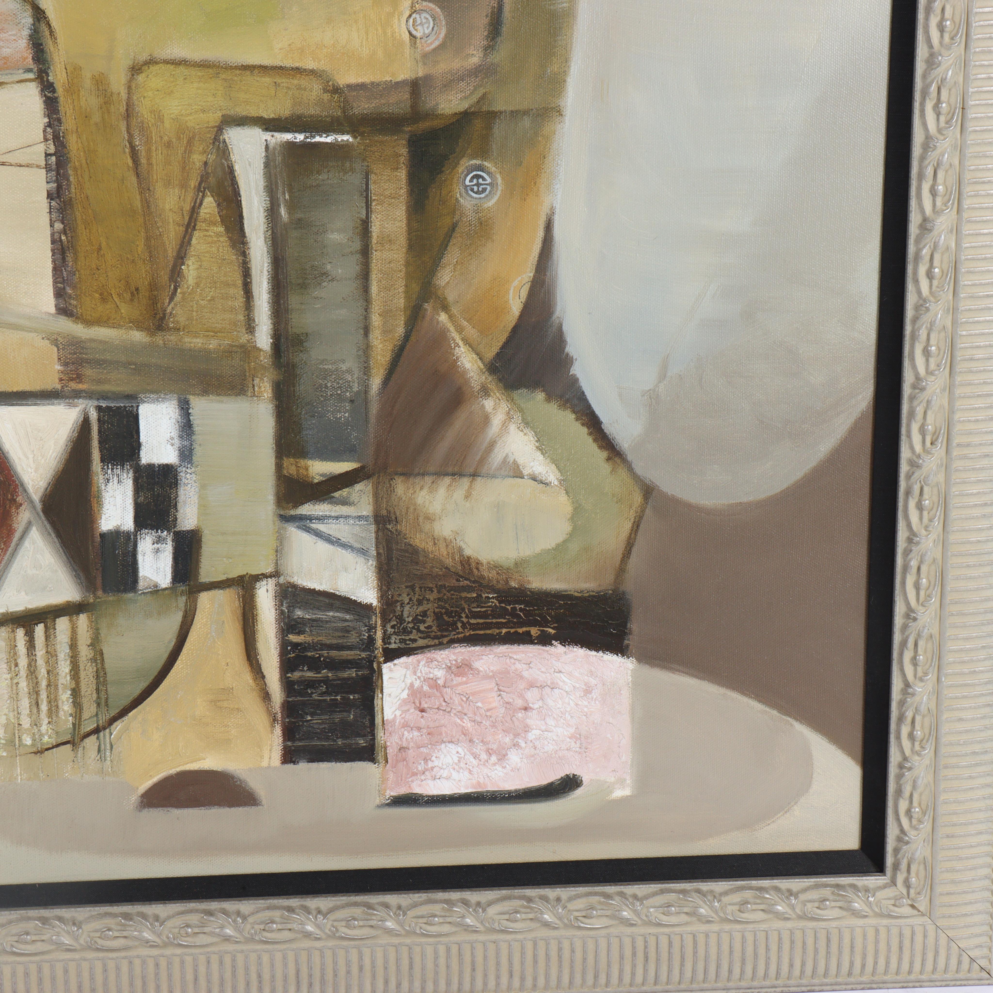 abstrakter weiblicher Akt (Abstrakt), Painting, von Le Quy Tong
