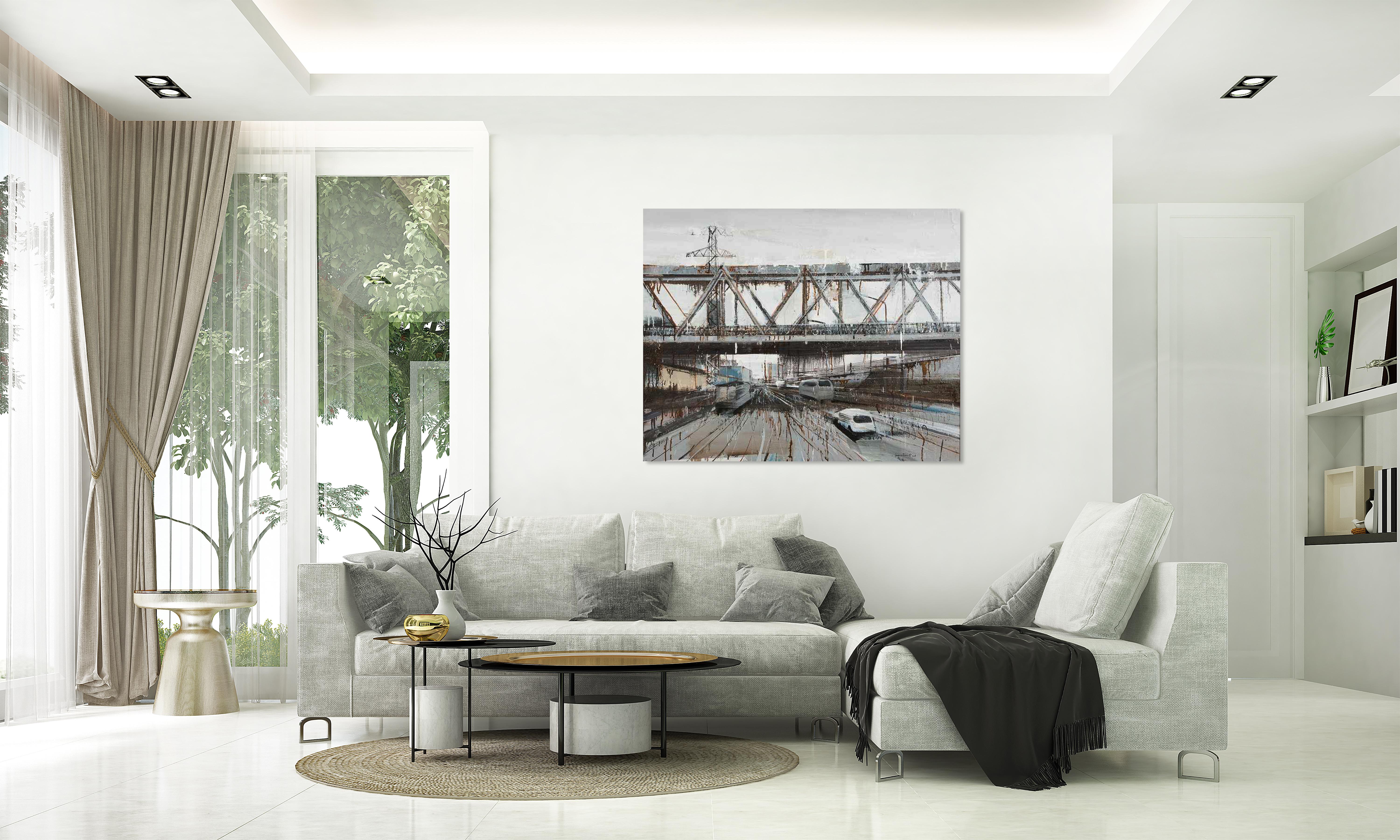 Puente Long Bien 6 - Painting de Le Quy Tong