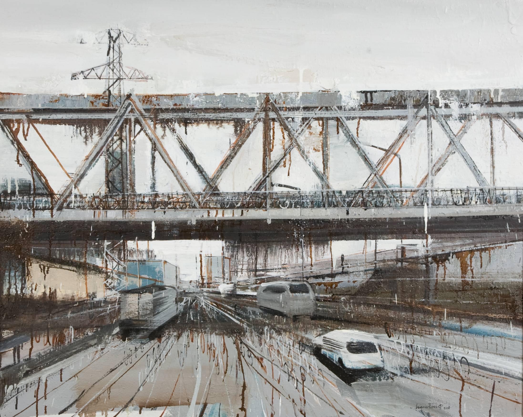 Landscape Painting de Le Quy Tong - Puente Long Bien 6