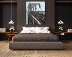 'Long Biên Bridge 7' Contemporary Painting of Urban Scene
