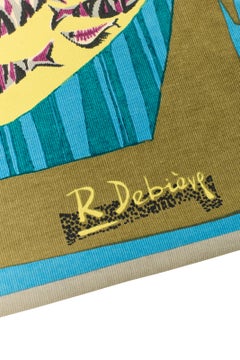 Le Remailleur de Filet - Tapisserie du milieu du siècle par Robert The The, France, années 1950