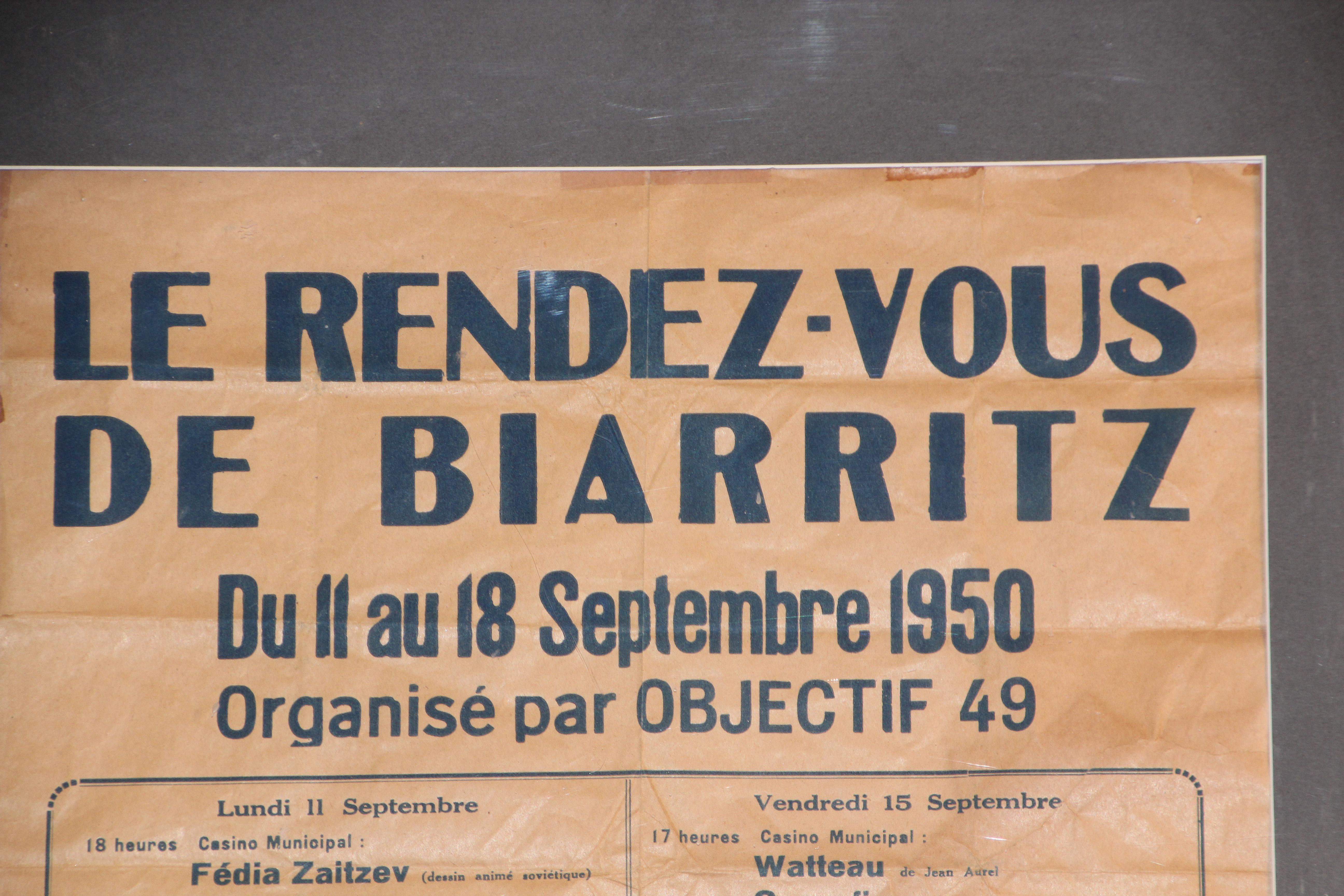 French Provincial Le Rendez Vous De Biarritz French Poster