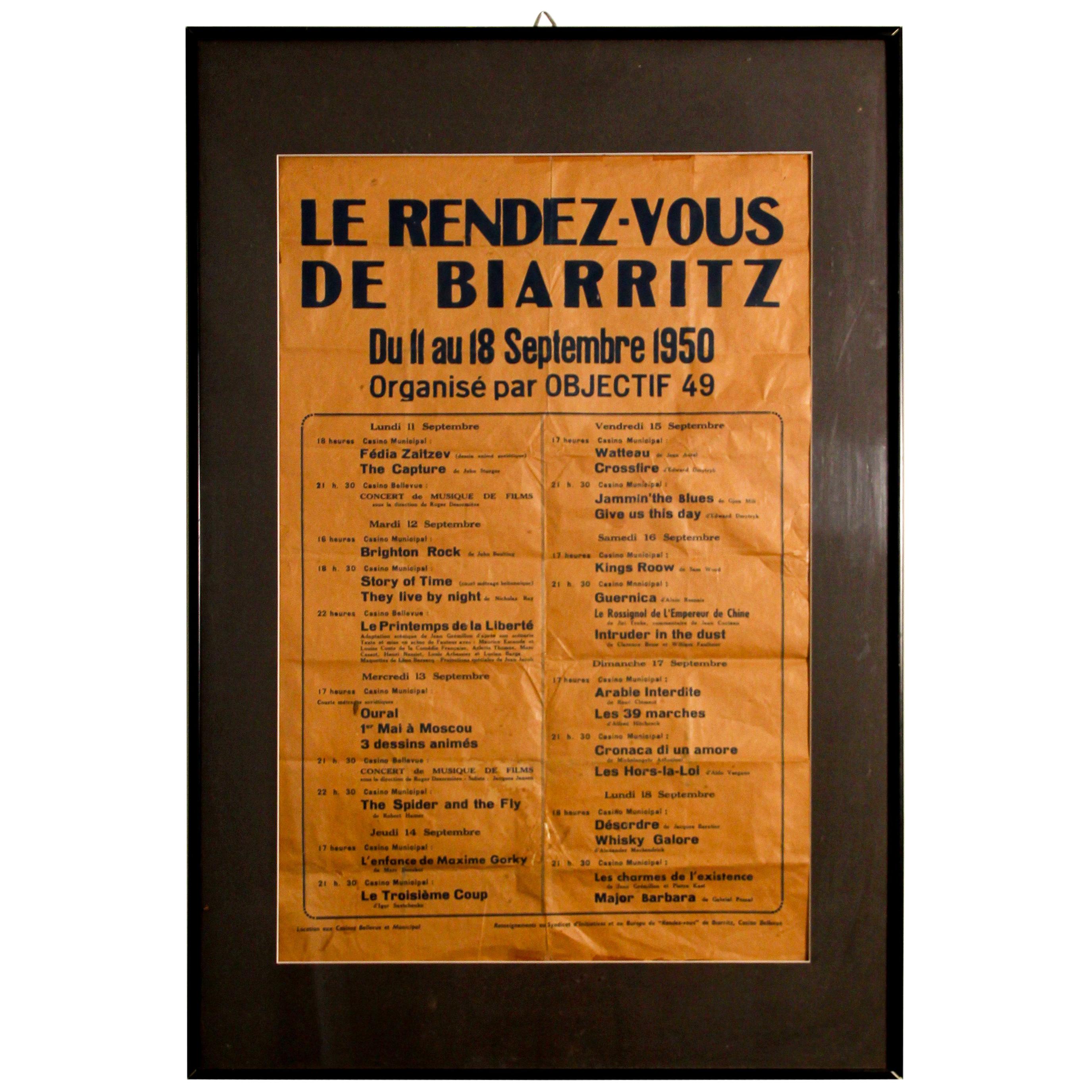 Le Rendez Vous De Biarritz French Poster