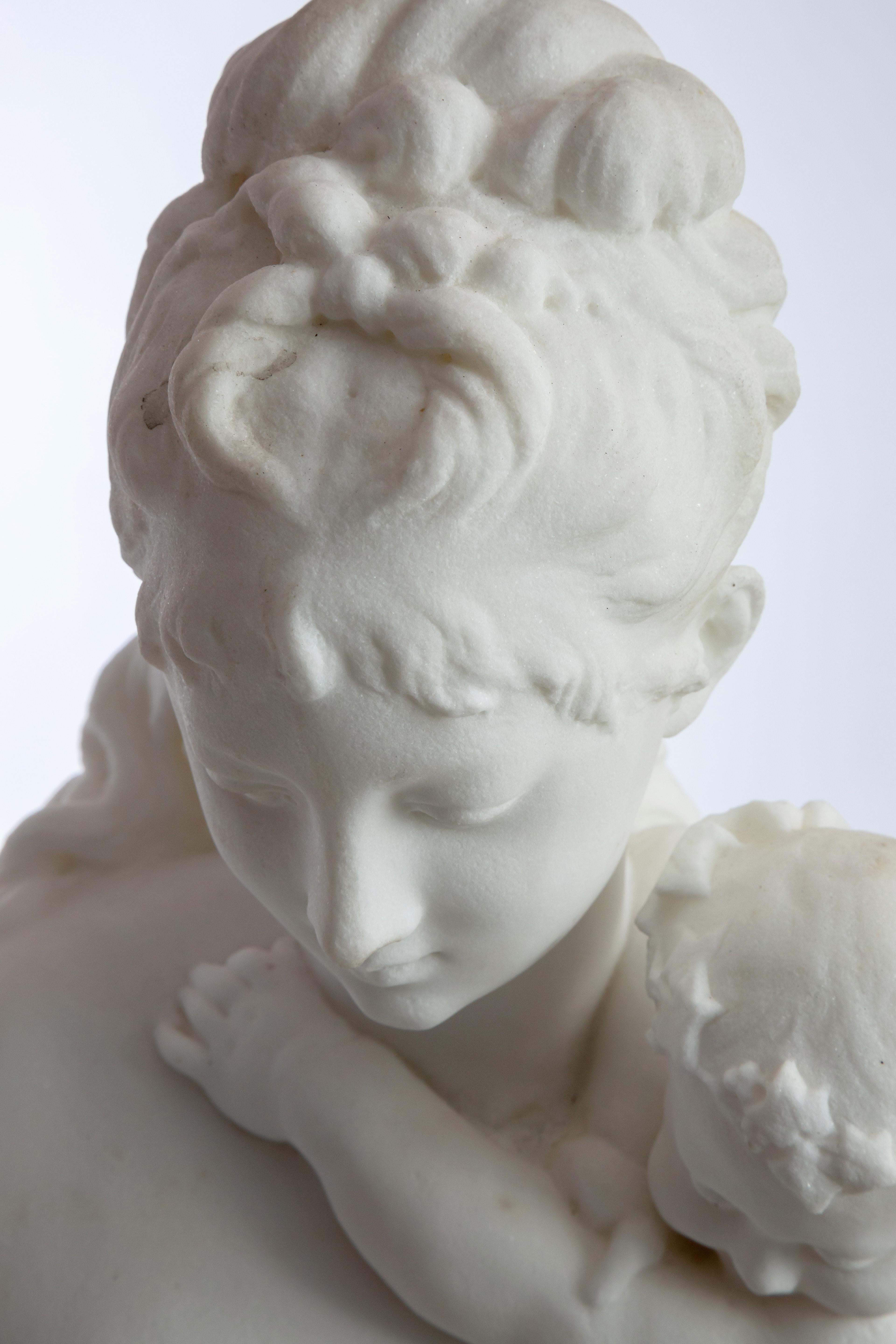 Le Retour des Champs ‘Return from the Harvest’ Carrara Marble, Signed and Dated 7