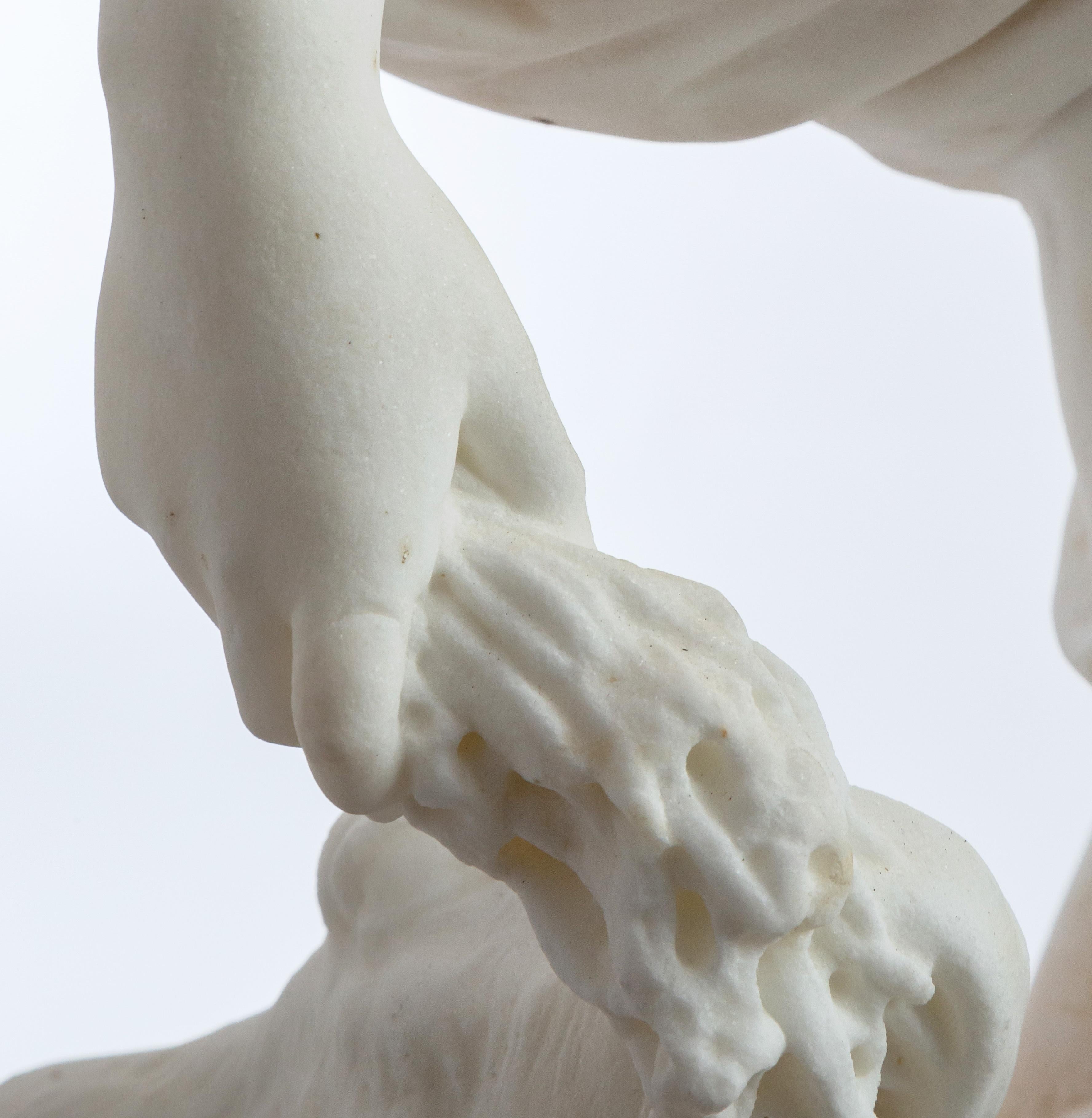Le Retour des Champs ‘Return from the Harvest’ Carrara Marble, Signed and Dated 12