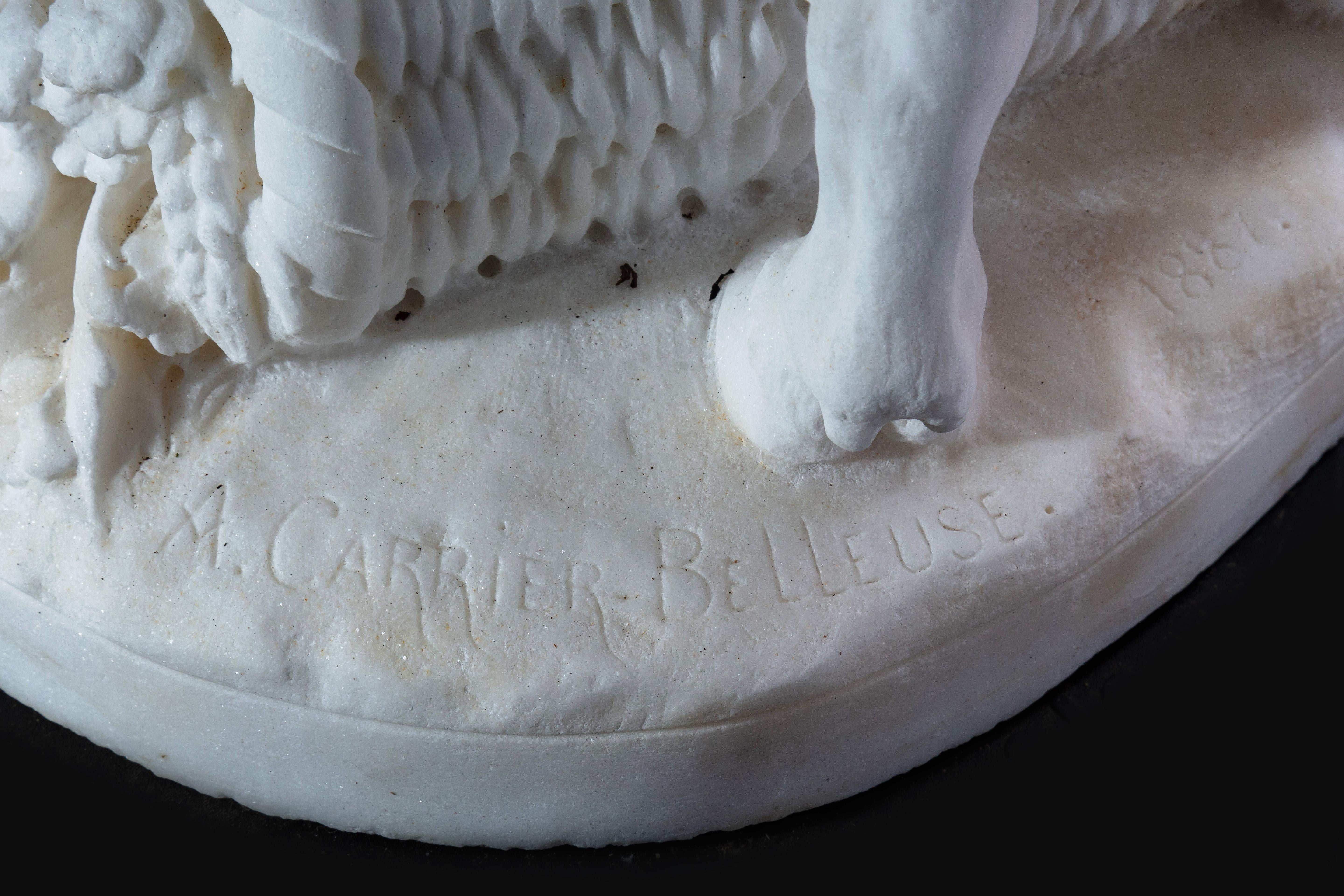 Le Retour des Champs ‘Return from the Harvest’ Carrara Marble, Signed and Dated 13