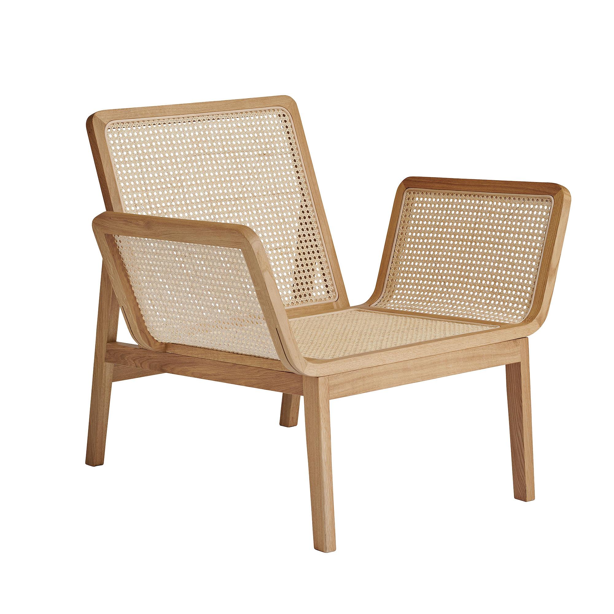 Danish 'Le Roi Chair' by Norr11, Natural Oak and Rattan For Sale