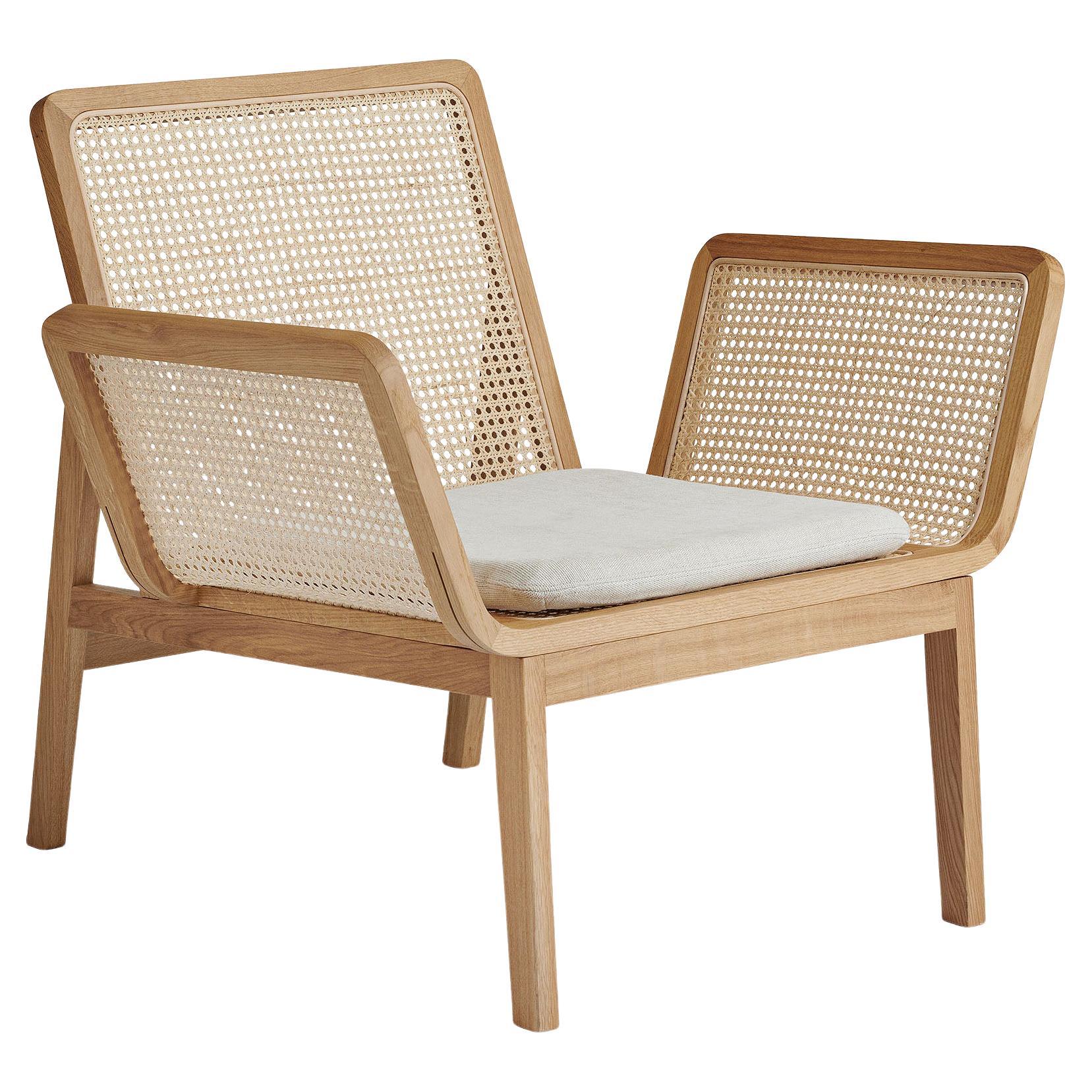 'Le Roi Chair' by Norr11, Natural Oak and Rattan For Sale