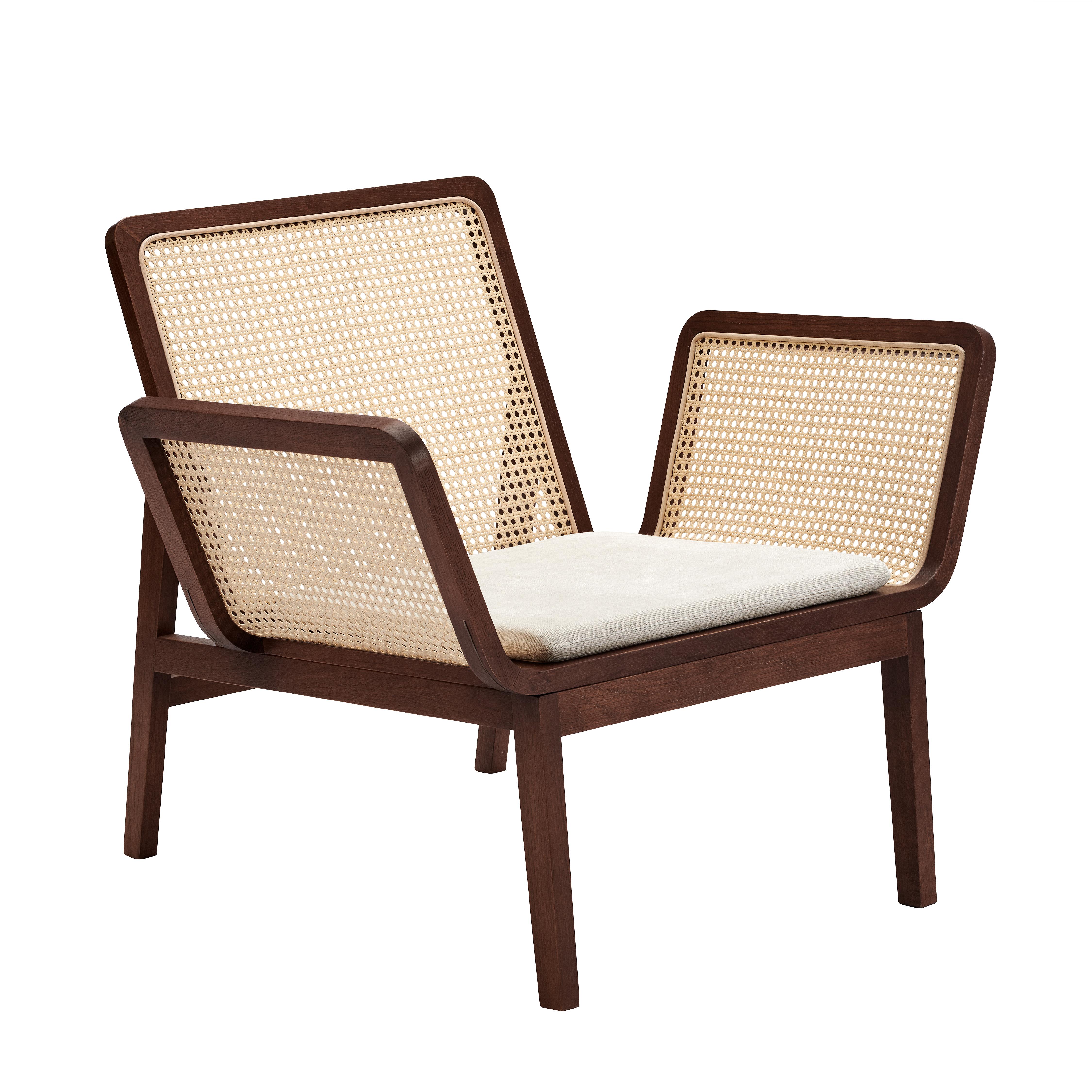 Danish 'Le Roi Chair' by Norr11, Smoked Oak and Rattan For Sale