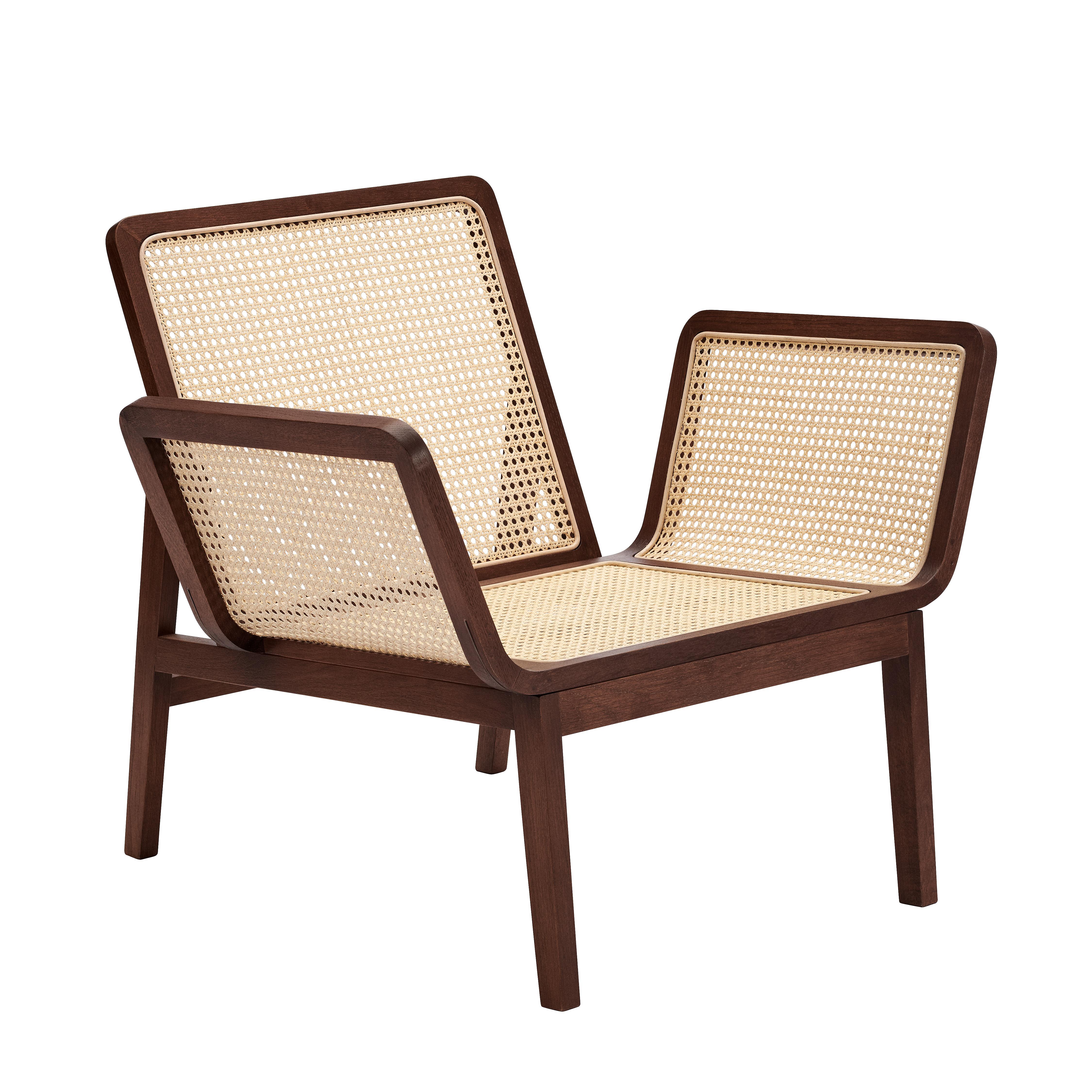 'Le Roi Chair' by Norr11, Smoked Oak and Rattan In New Condition For Sale In Paris, FR