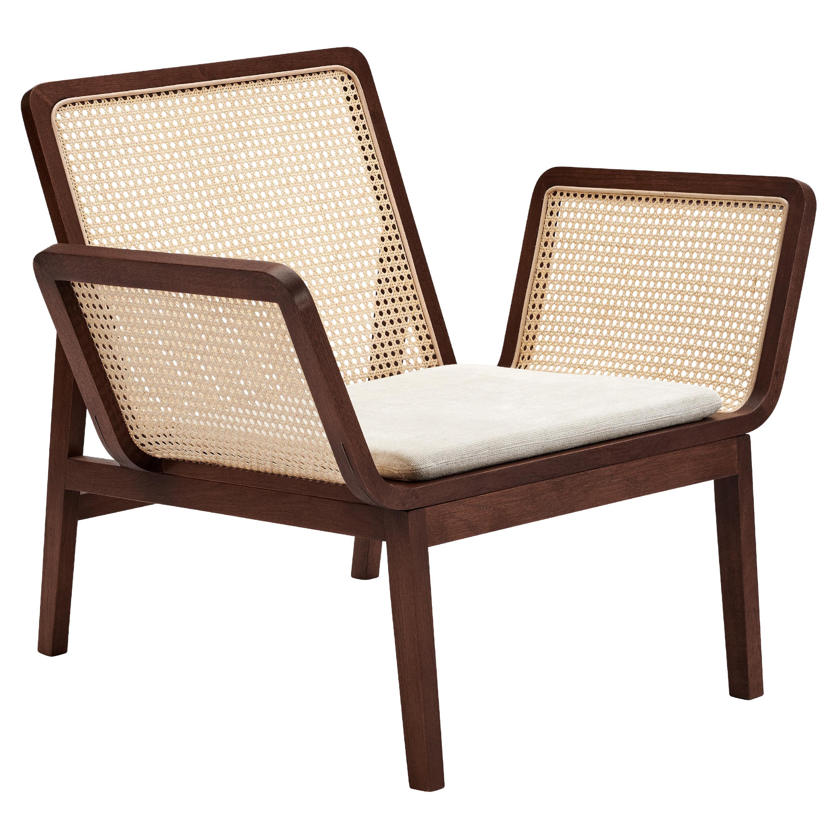 'Le Roi Chair' by Norr11, Smoked Oak and Rattan For Sale