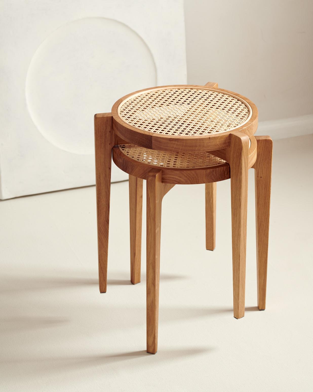 Danish Le Roi Natural Ash Stool by NORR11 For Sale