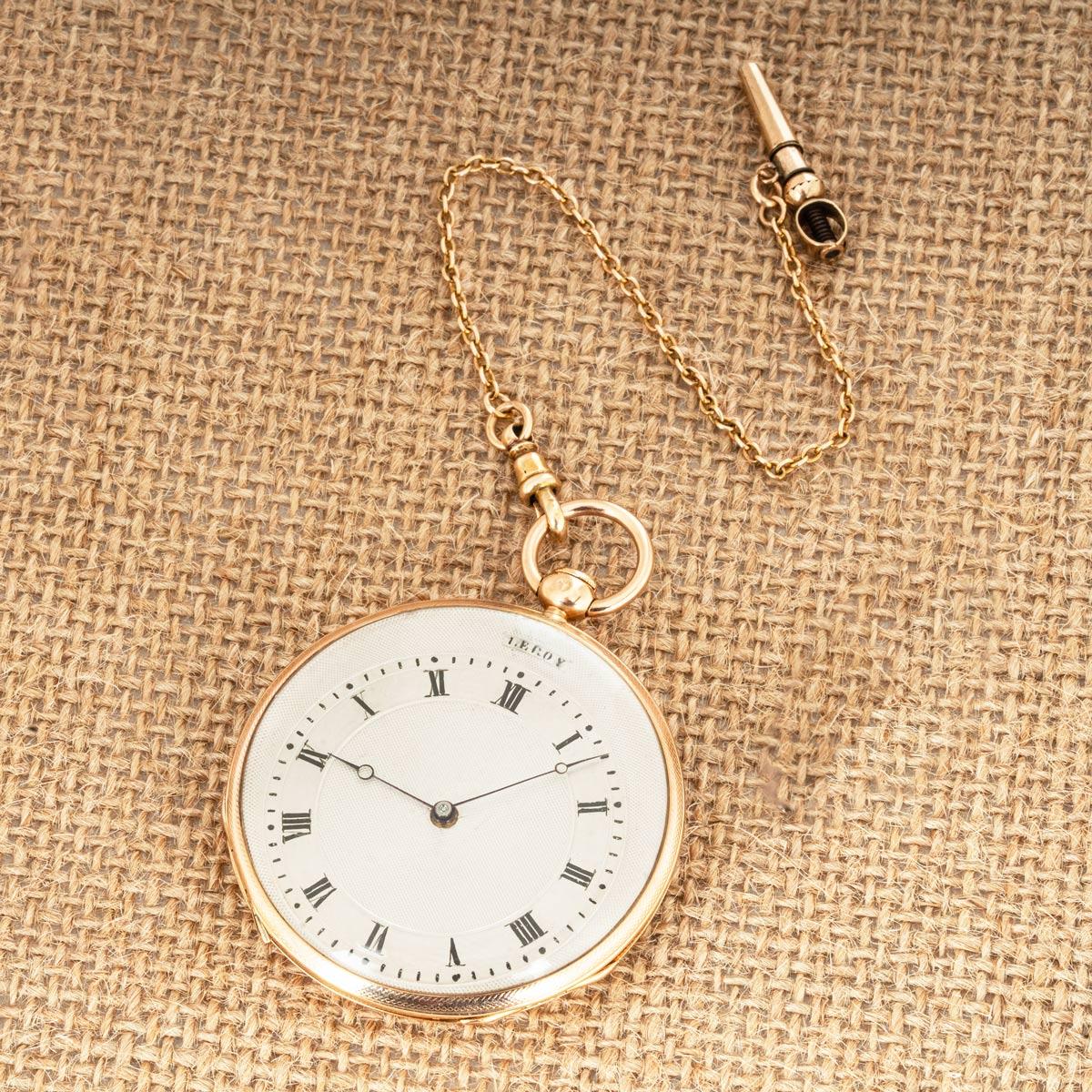 Le Roy et Fils A Rare Gold Quarter Repeater Pocket Watch C1830 4