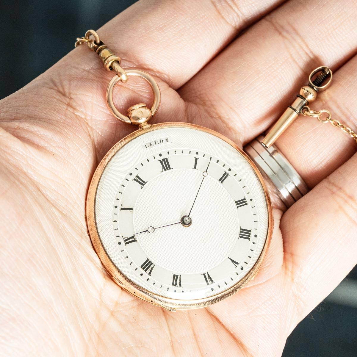 Le Roy et Fils A Rare Gold Quarter Repeater Pocket Watch C1830 5