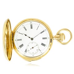 Le Roy & Fils. A Rare 18k Yellow Gold 1/4 Repeater Pocket Watch 38MM Circa 1880