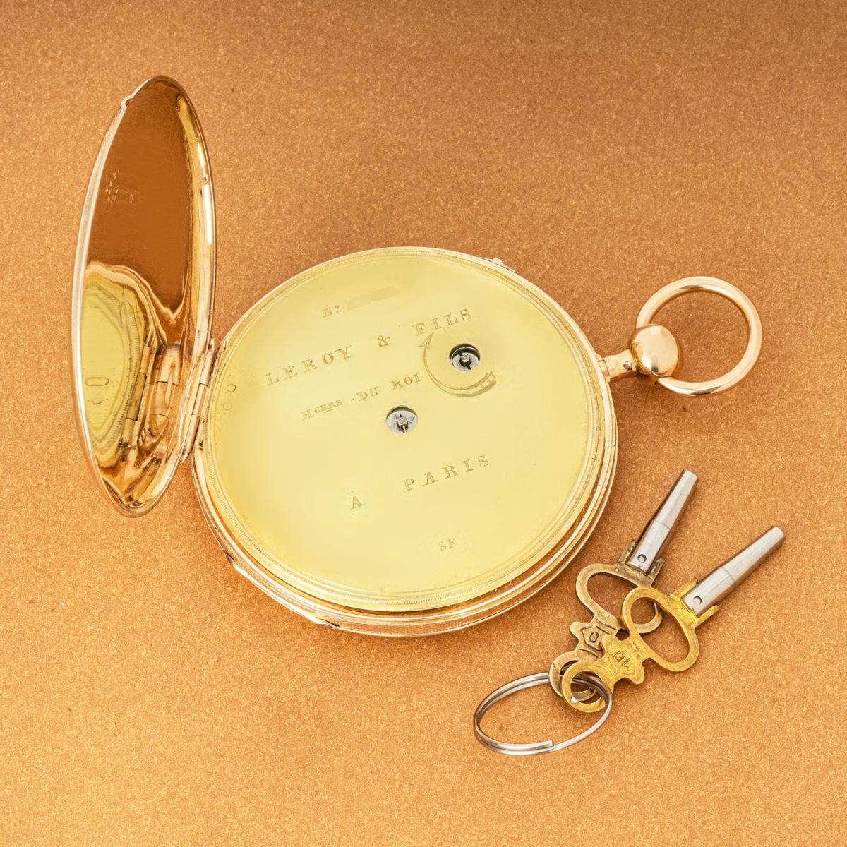 Le Roy & Fils. A Rose Gold Keywind Quarter Repeater Pocket Watch. C1820 For Sale 1