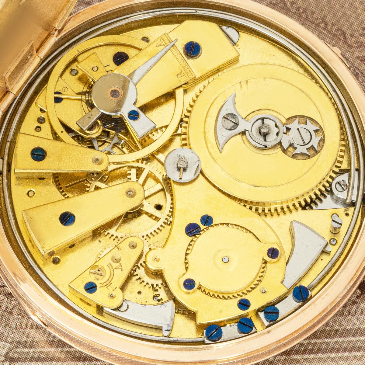 Le Roy & Fils. A Rose Gold Keywind Quarter Repeater Pocket Watch. C1820 For Sale 2