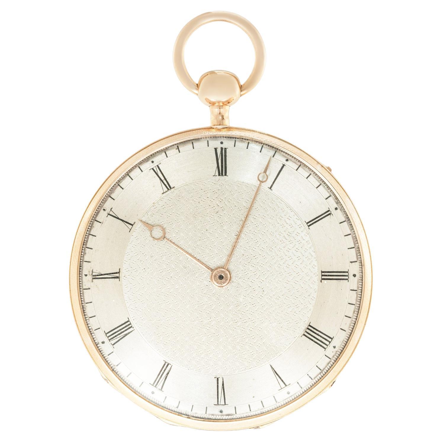 Le Roy & Fils. A Rose Gold Keywind Quarter Repeater Pocket Watch. C1820 For Sale