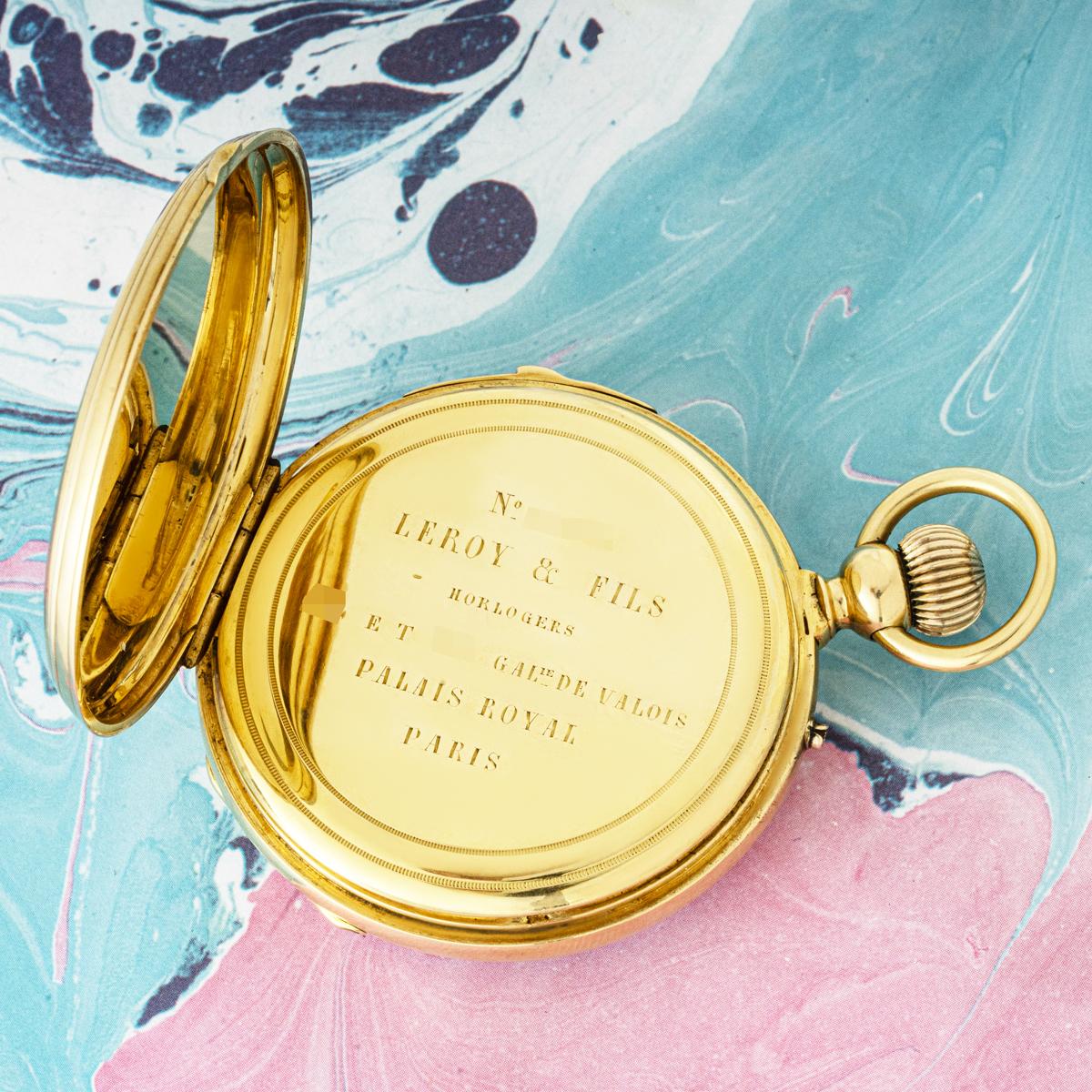 Le Roy & Fils. Répétiteur de quarts en or jaune, sans clé, datant de 1880 en vente 1