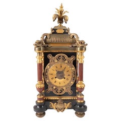 Le Roy & Fils Horloge partiellement dorée de style Revive baroque