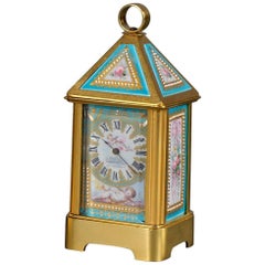 Le Roy & Fils Rare Miniature Carriage Timepiece of Lantern Form